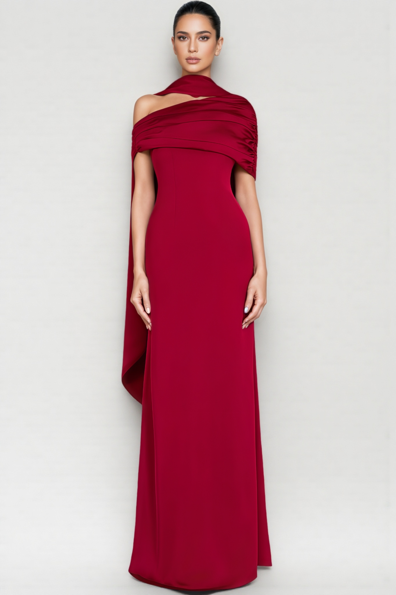 Tailored Pleated Maxi Dress