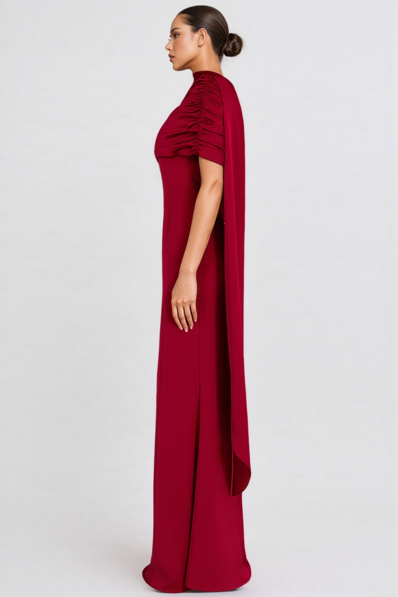 Tailored Pleated Maxi Dress