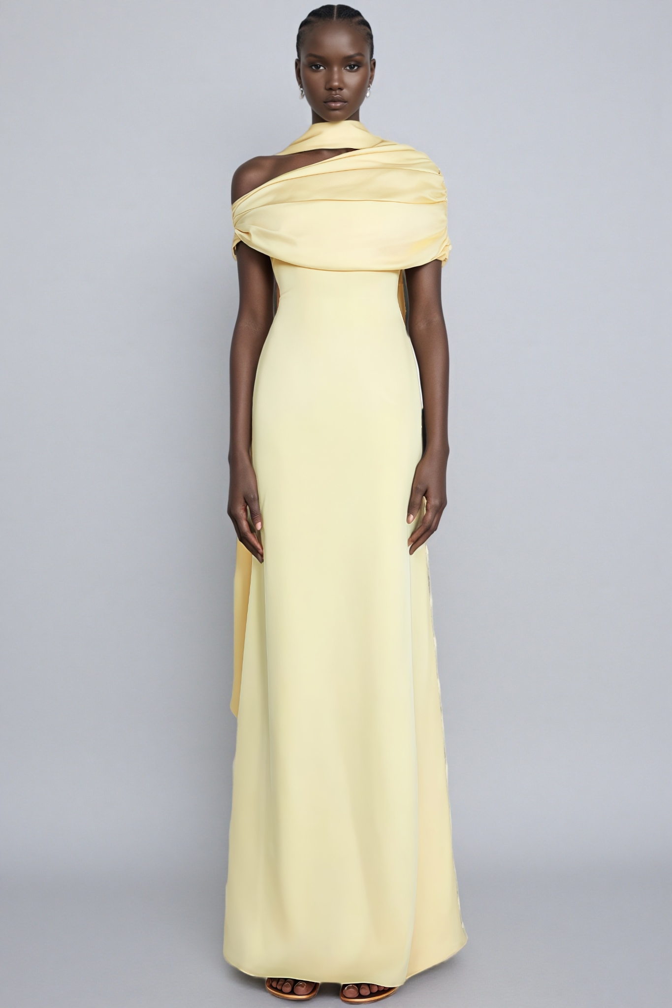 Tailored Pleated Maxi Dress