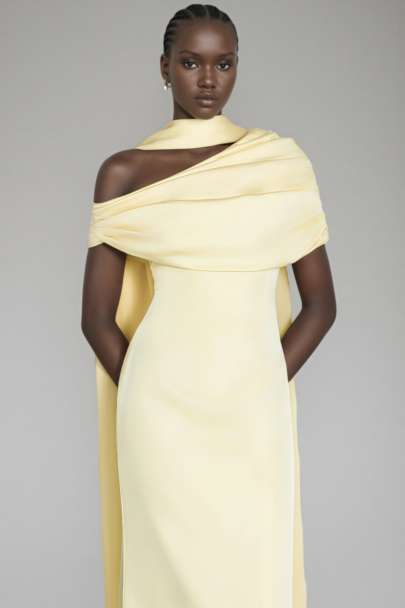 Tailored Pleated Maxi Dress