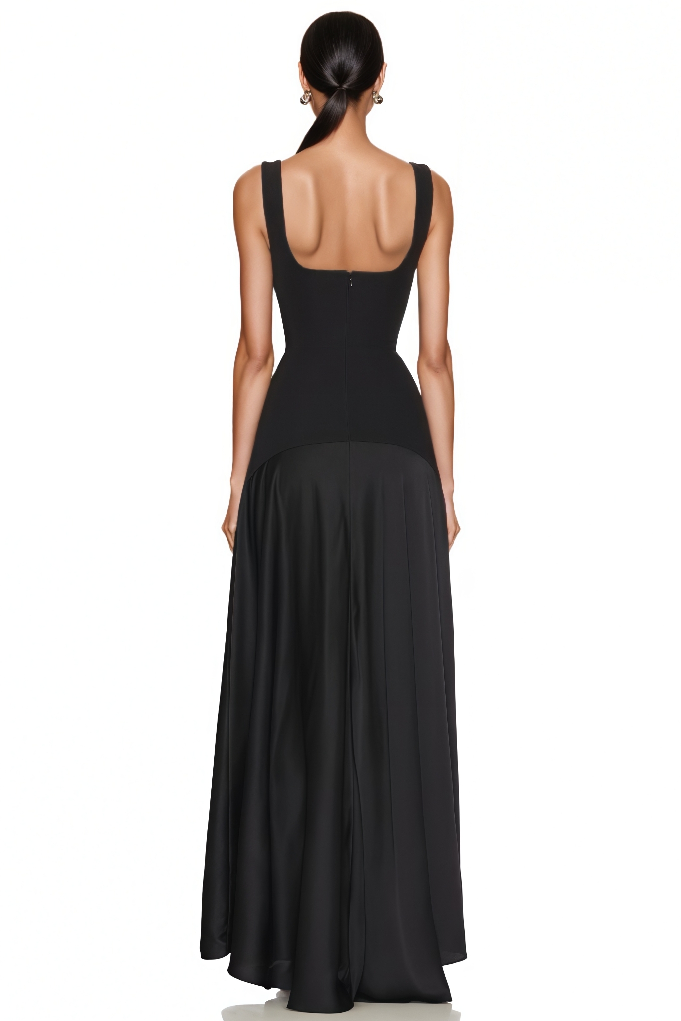Tasise Black Sleeveless Maxi Dress