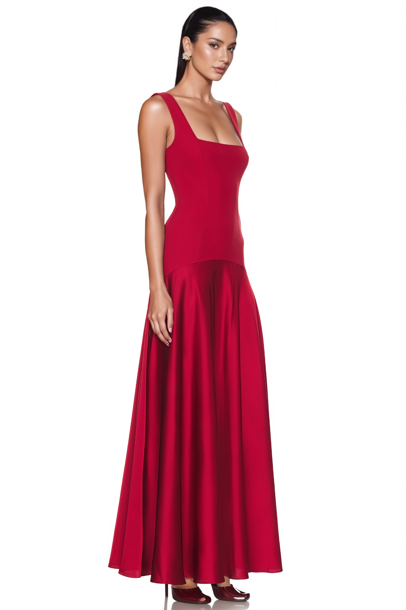 Ilyrace Red Sleeveless Maxi Dress