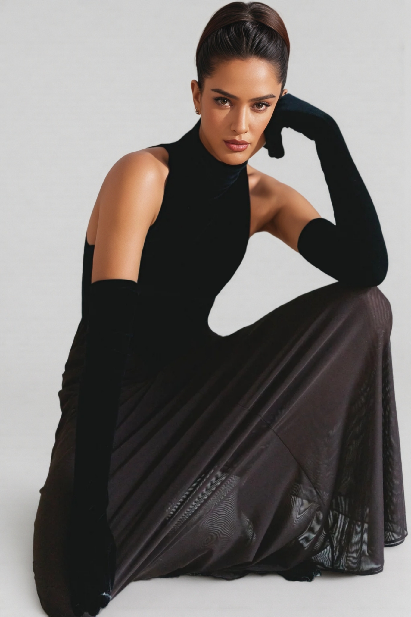 Faithan High Neck Sleeveless Maxi Dress