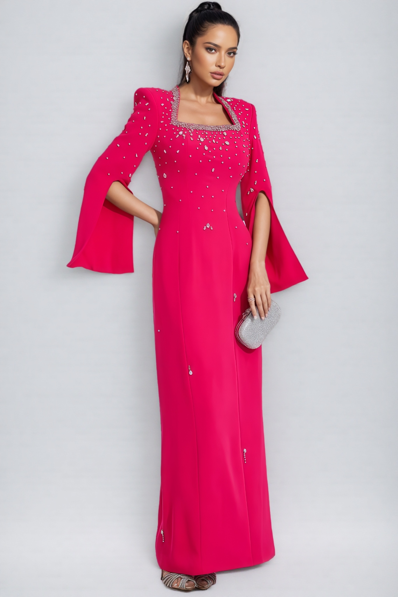 Lannisk Pink Diamond Maxi Dress