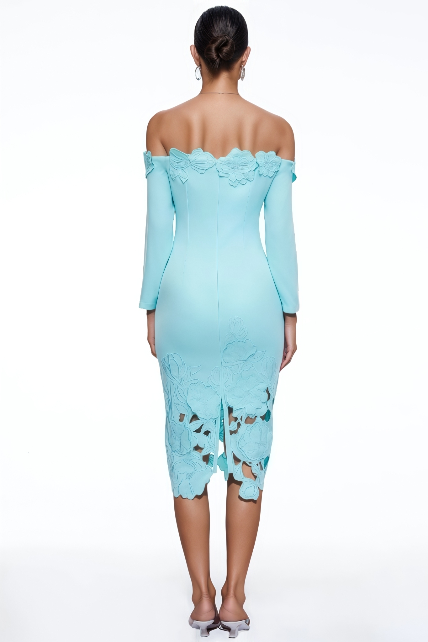 Seymour Off The Shoulder Cut Out Midi Dress