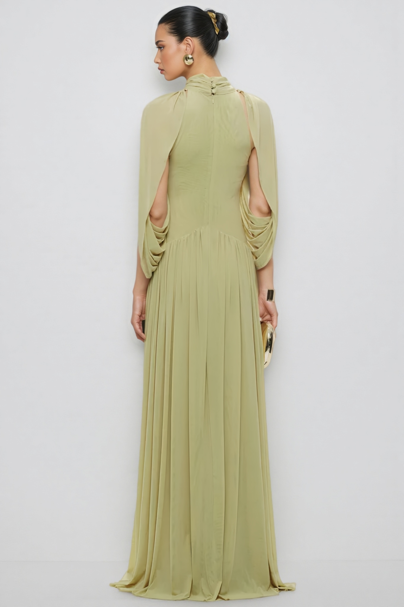 Roberuy Green Mesh Knit Maxi Dress
