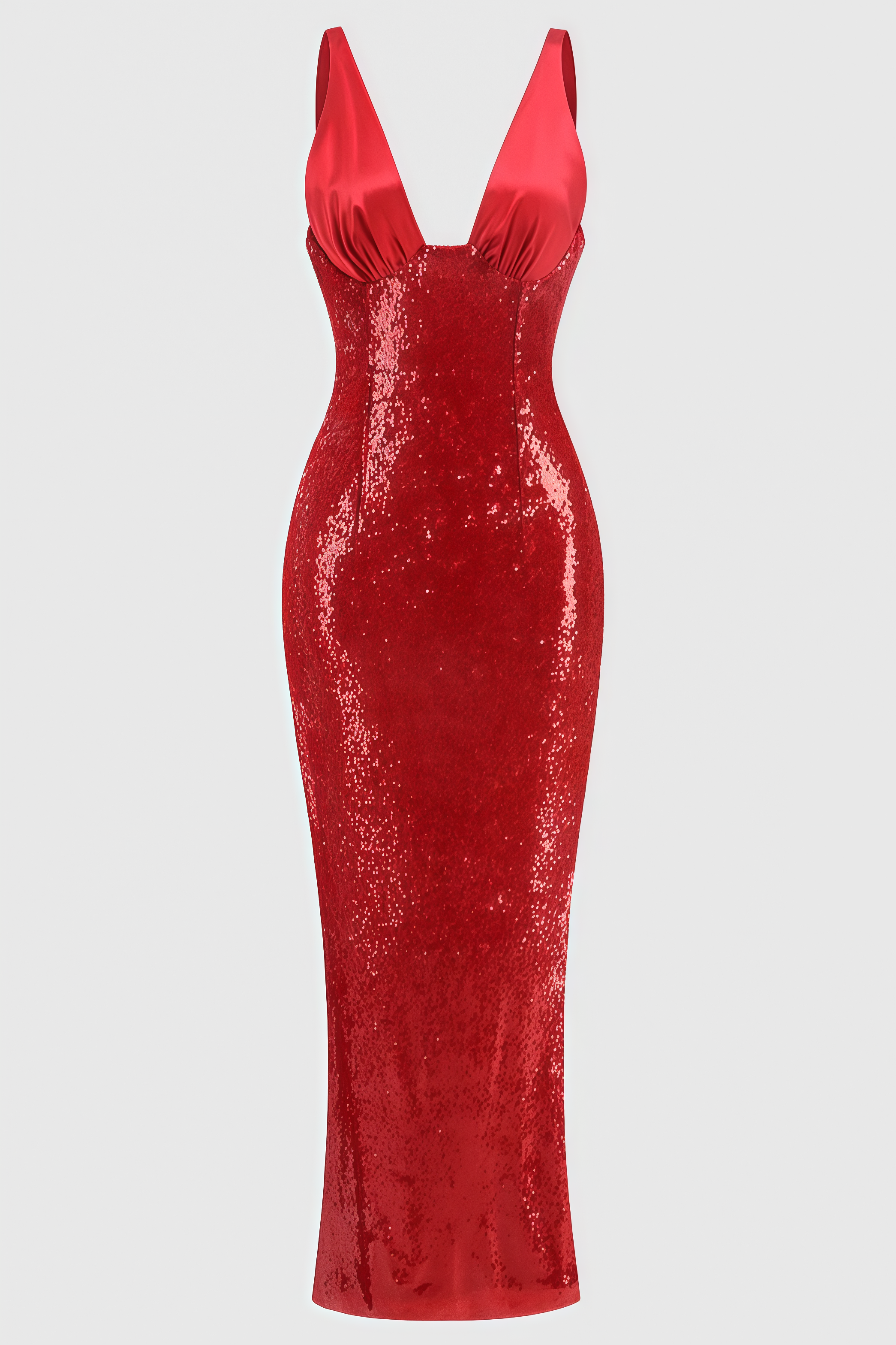 Faryn Red Sequin Maxi Dress