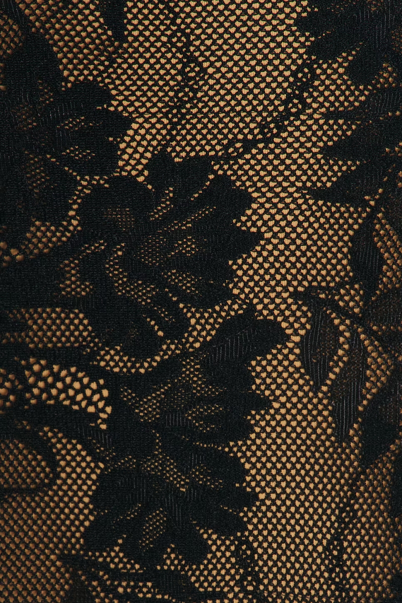 Evlbyn Black Lace Long Sleeve Maxi Dress