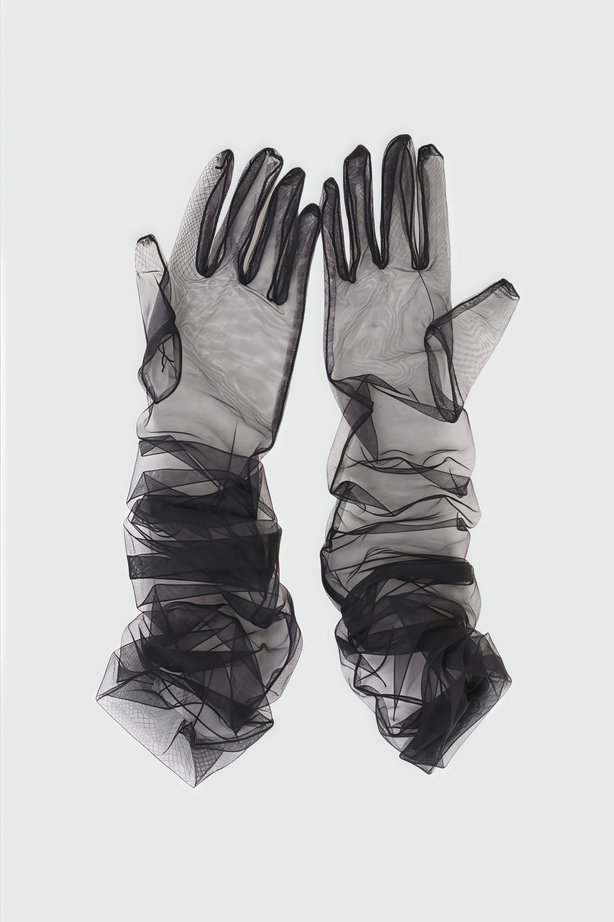 Xivek Black Tulle Gloves