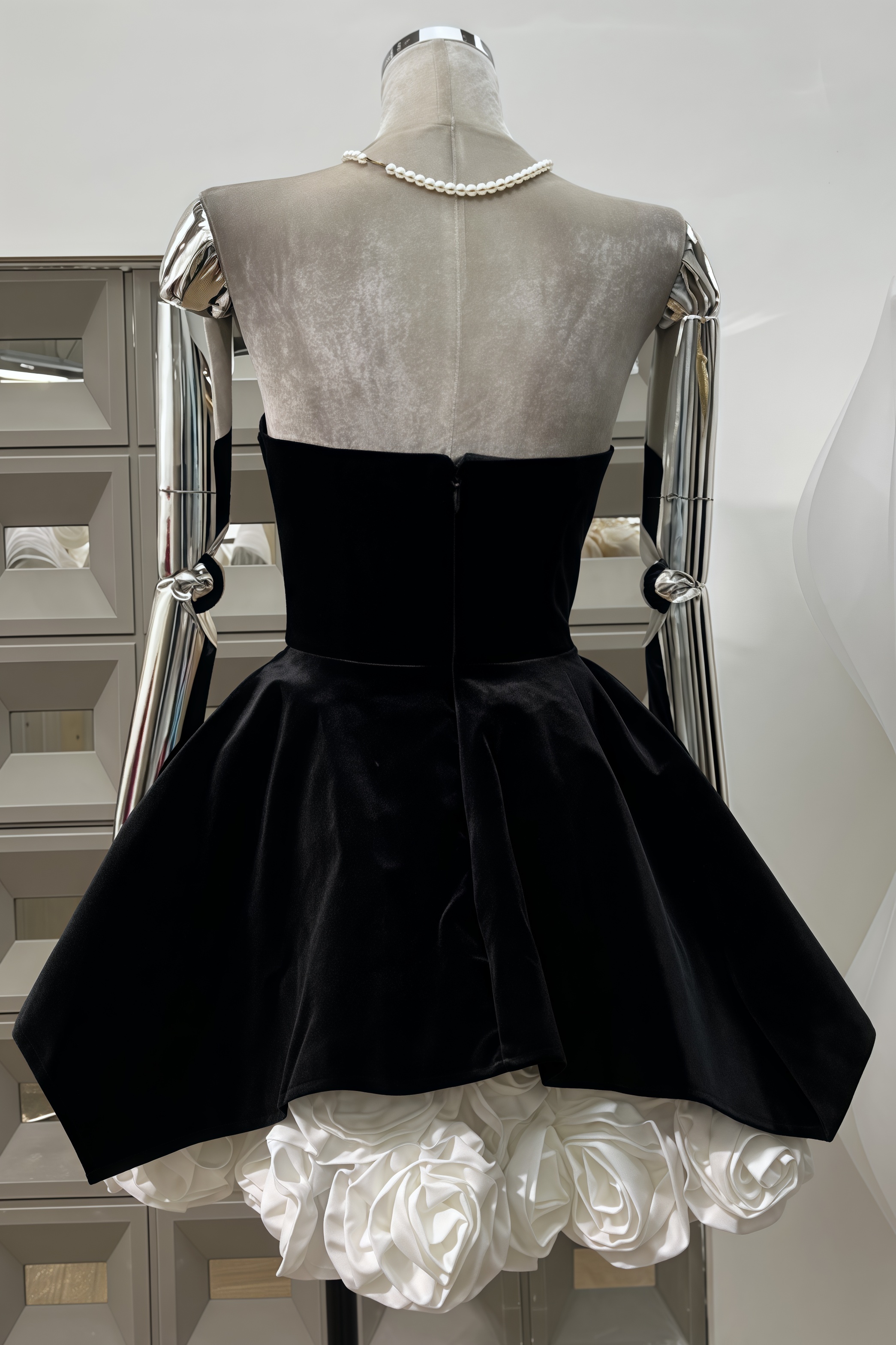 Anira Sleeveless 3D Floral Mini Dress