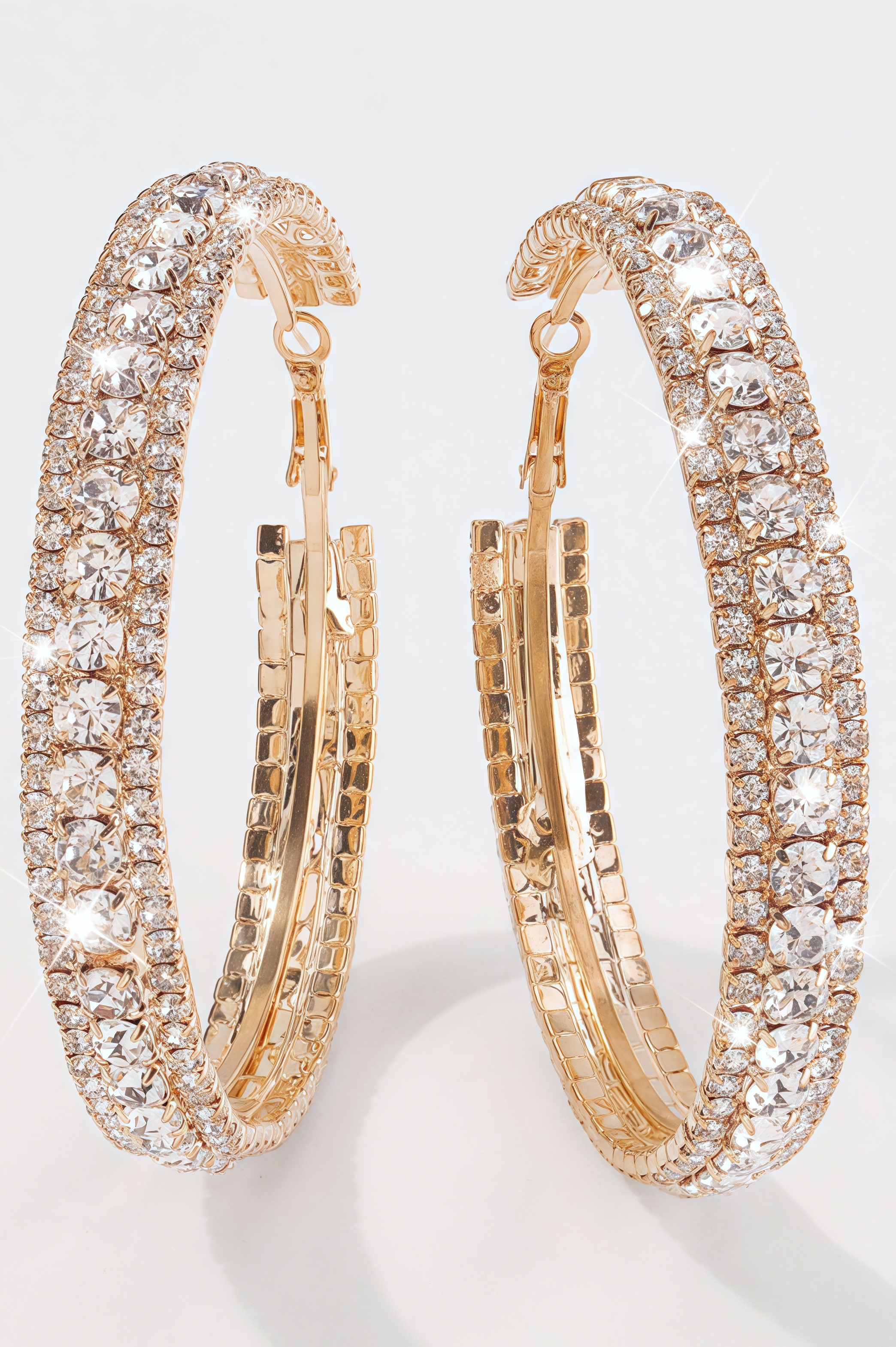 Soraya Large Hoops Diamonds Earrings