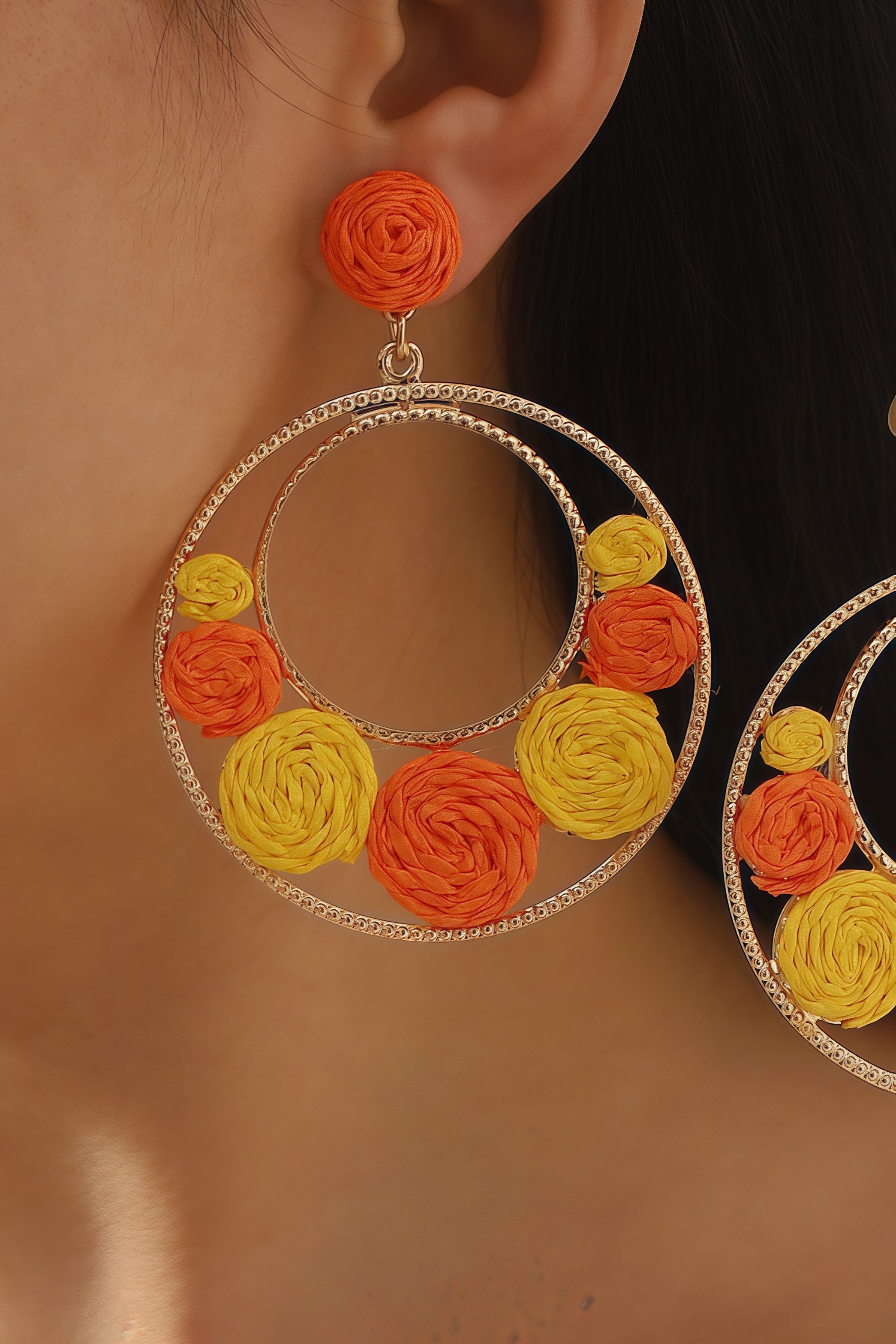 Naidt Lafite Grass Geometric Weaving Earrings