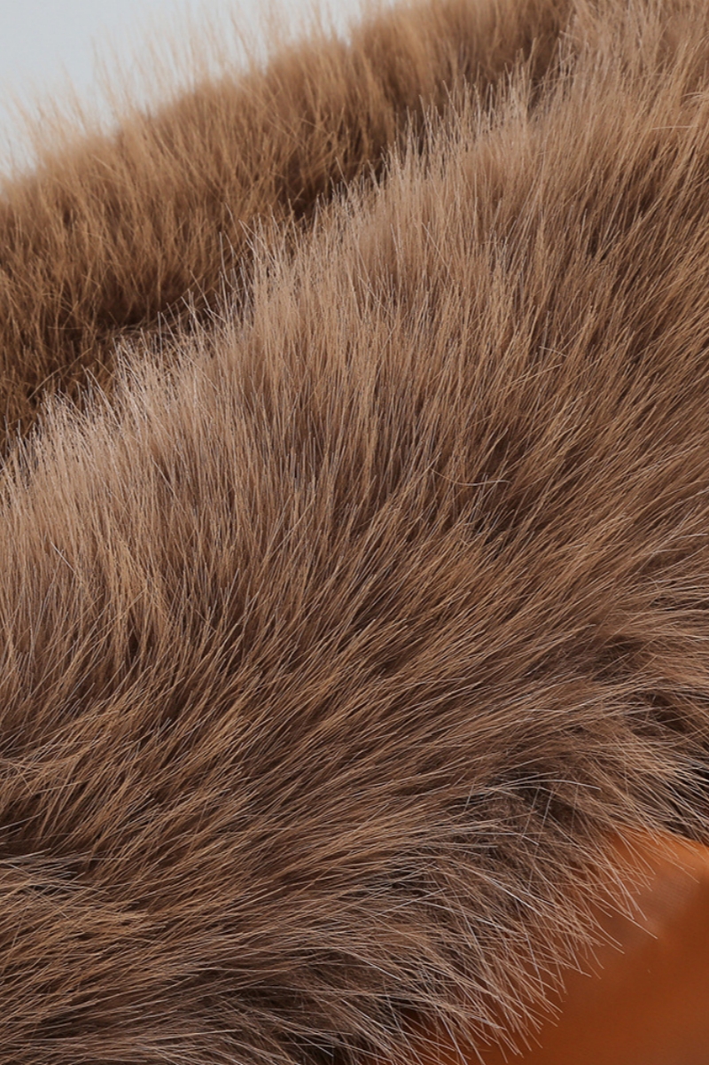 Jorax Brown Leather One-Shoulder Mini Dress