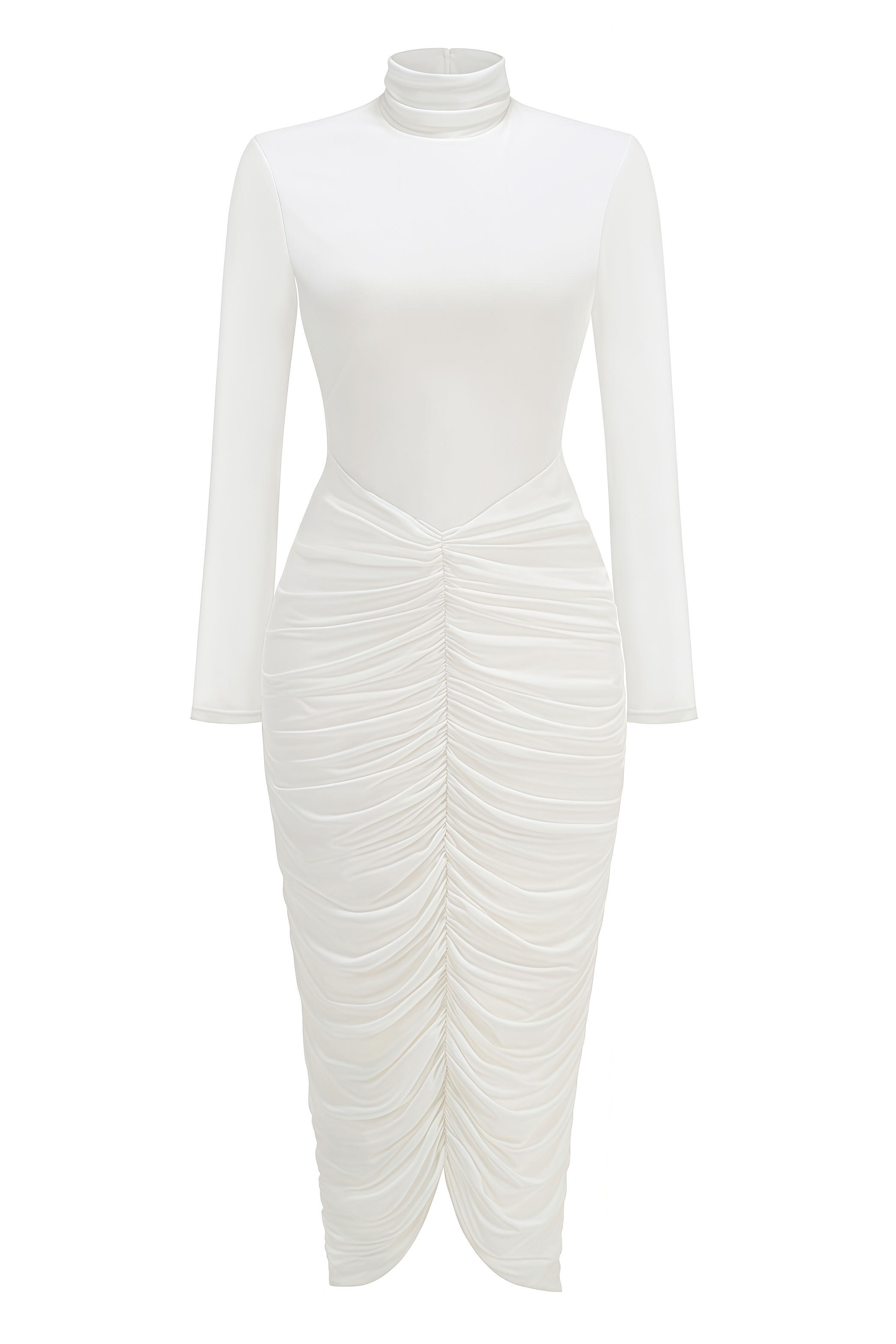 Berlin Long Sleeve Pleated Mesh Maxi Dress