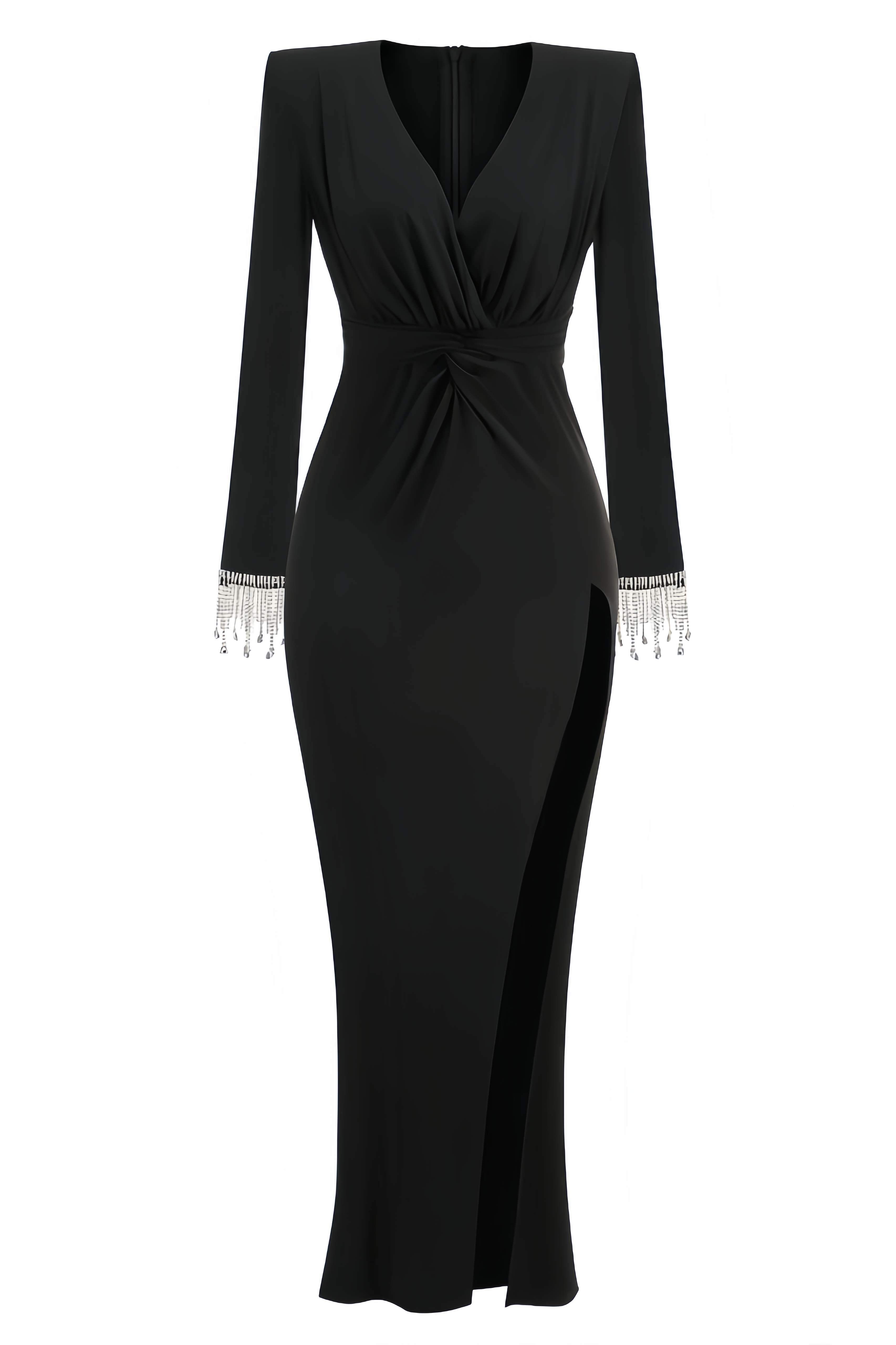 Aila Black Twisted Maxi Dress