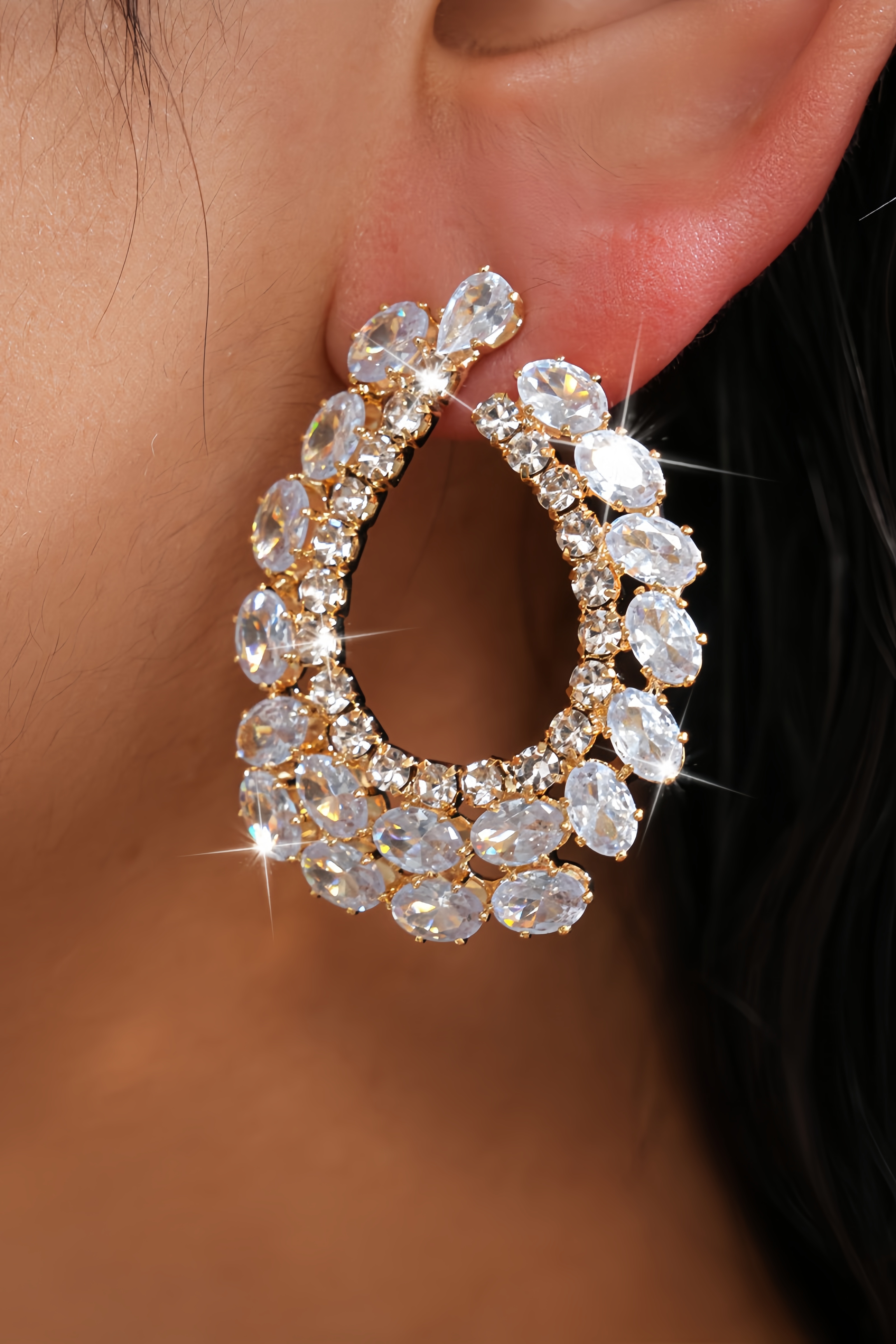 Carner Zircon Teardrop Earrings
