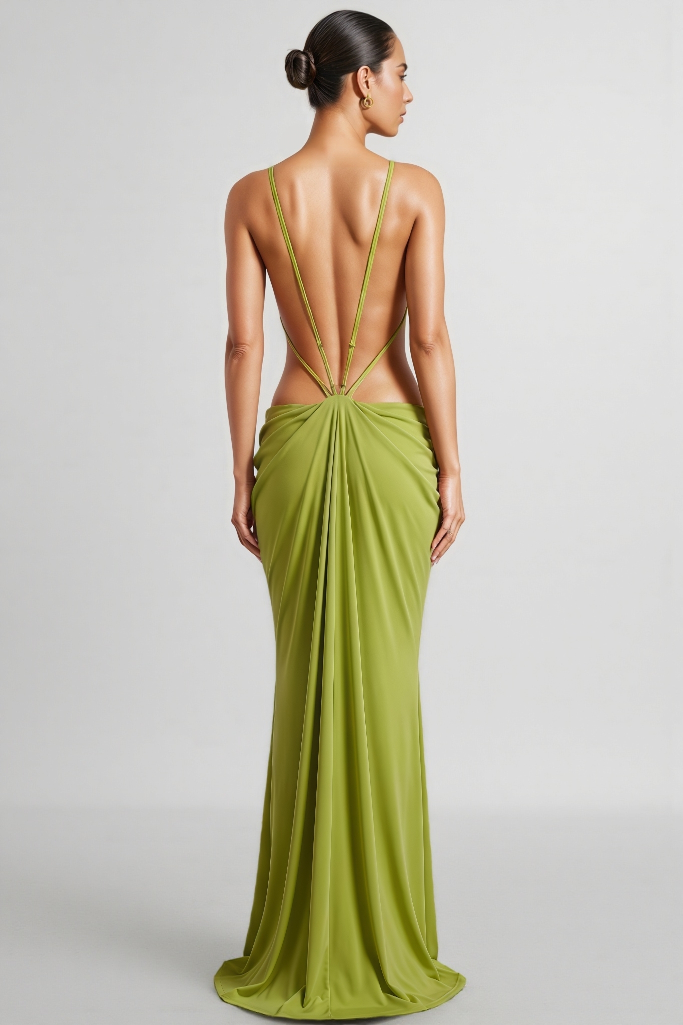Vorelei Green Halter Neck Maxi Dress