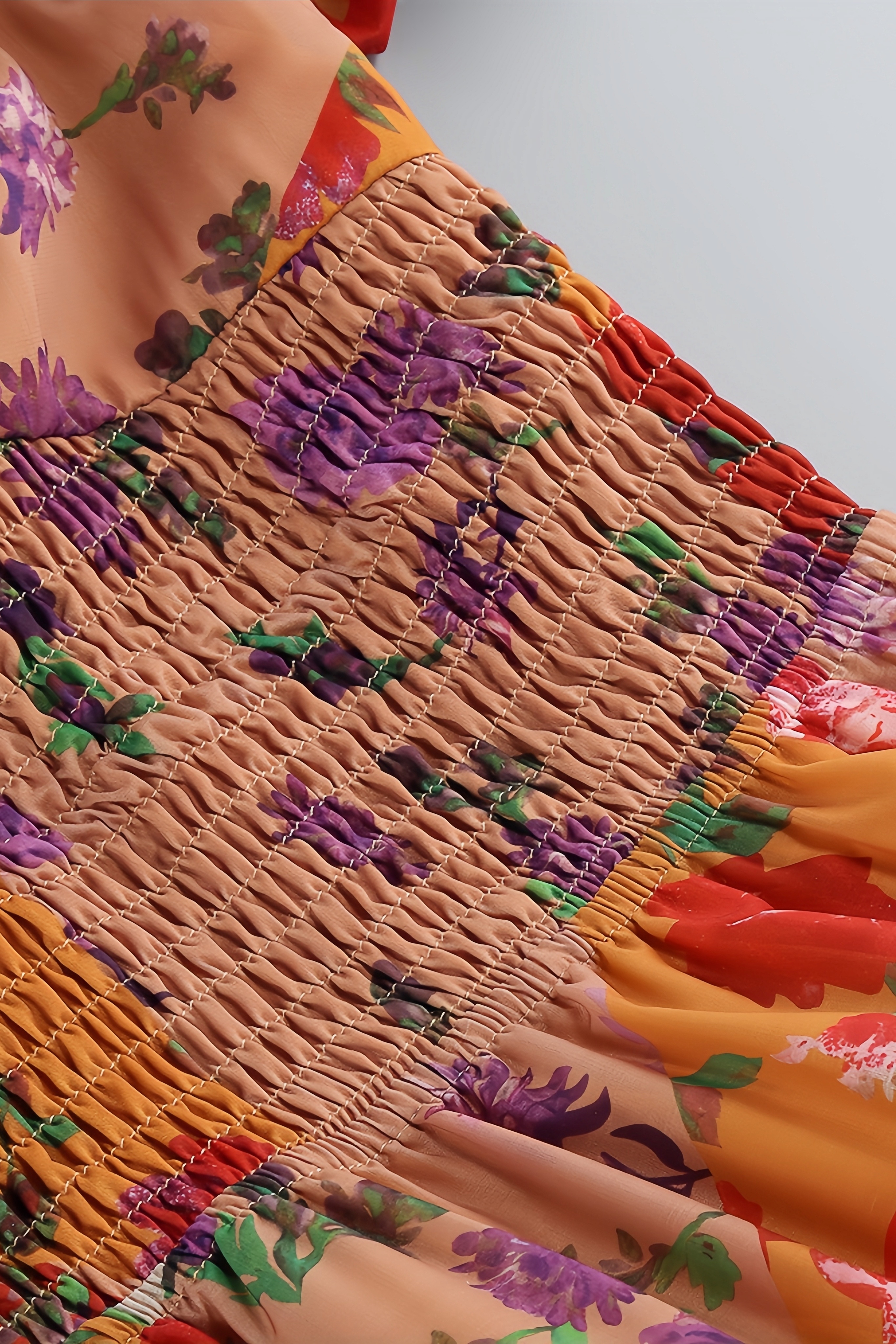 Hali French Waisted Floral Maxi Dress