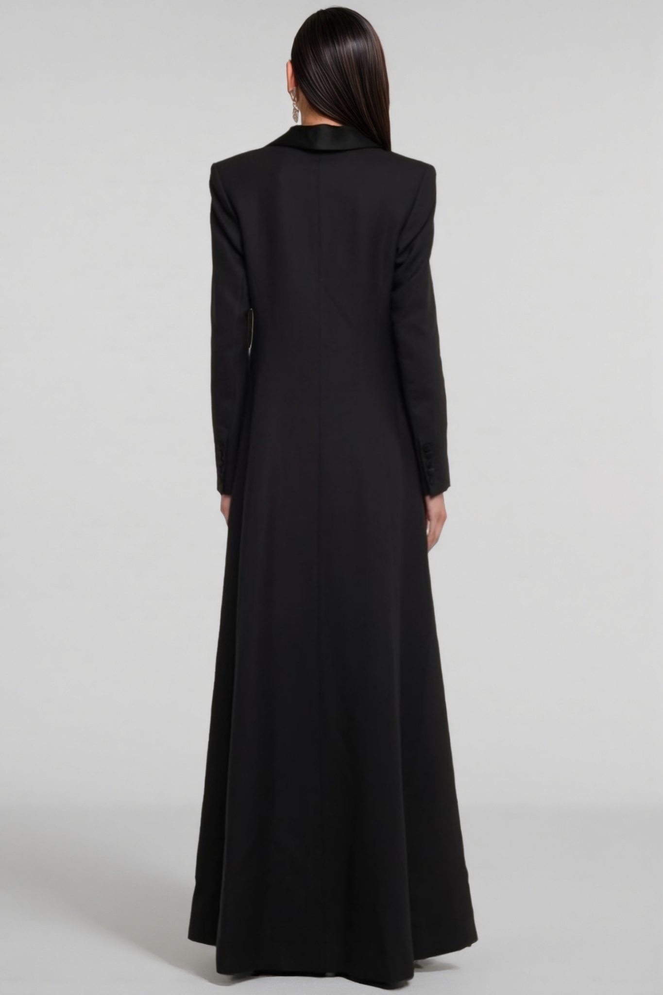 Eira One Button Satin Maxi Dress