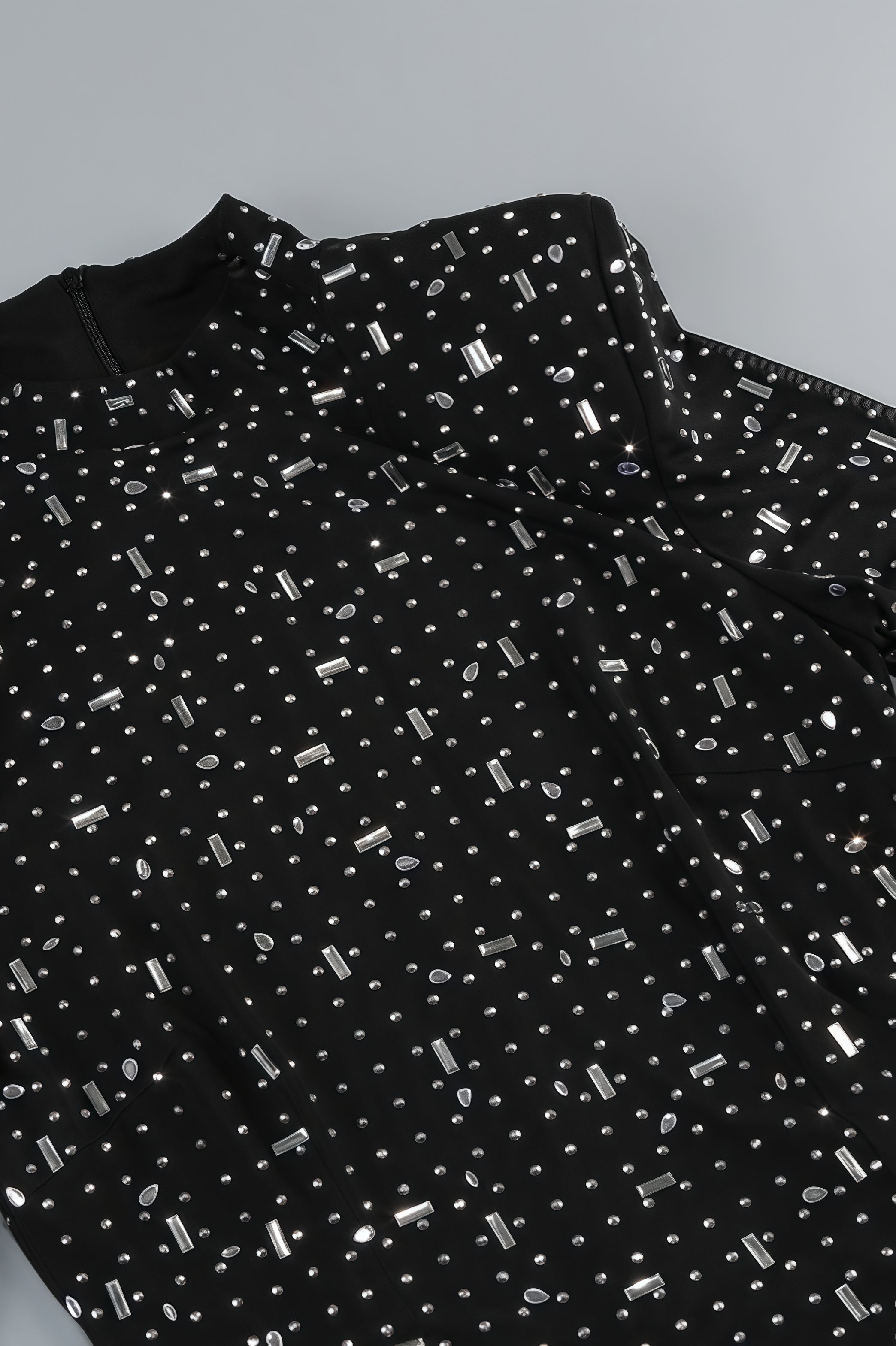 Roisea Long Sleeve Rhinestone Maxi Dress