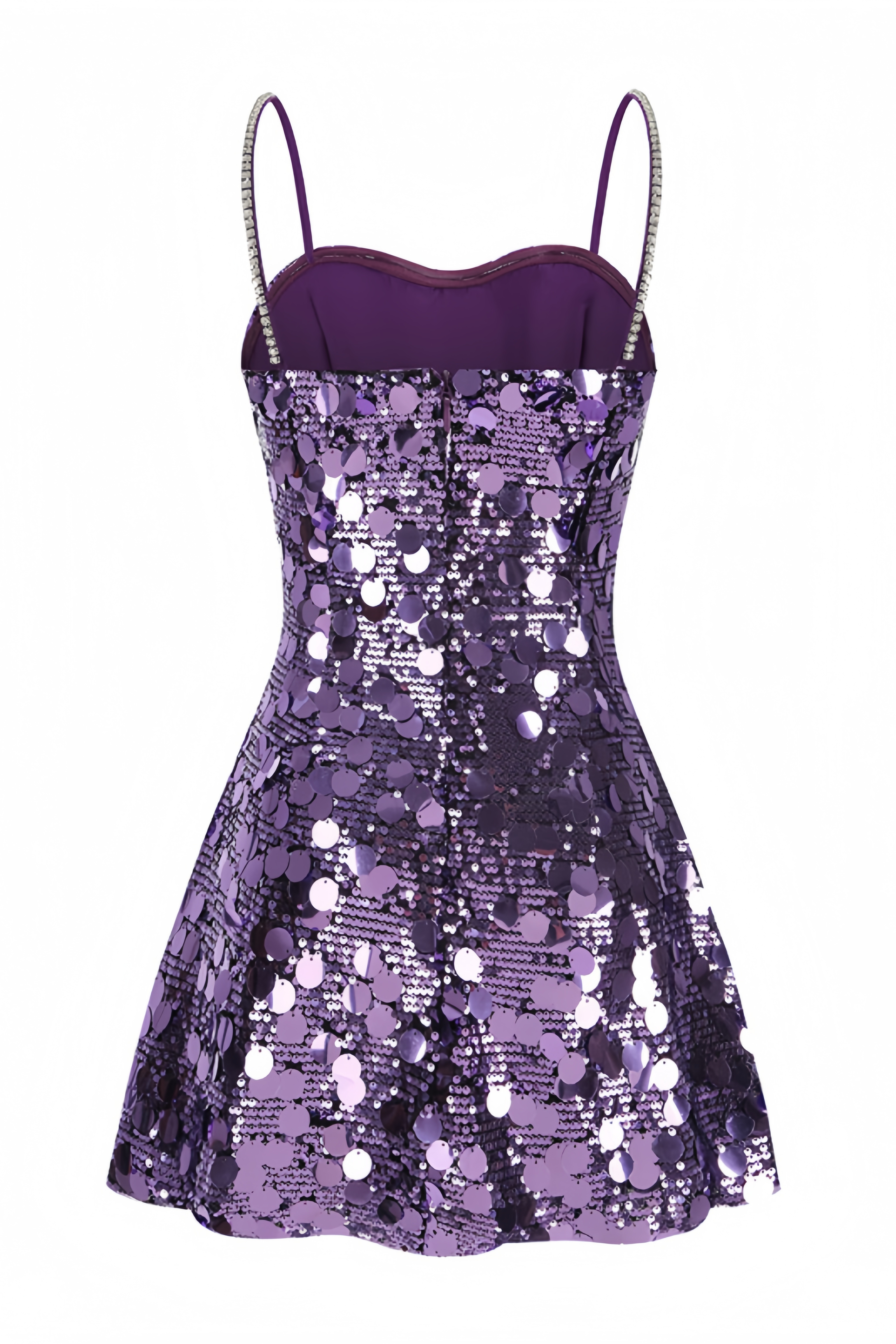 Suri Purple Lustrous Sequin Mini Dress