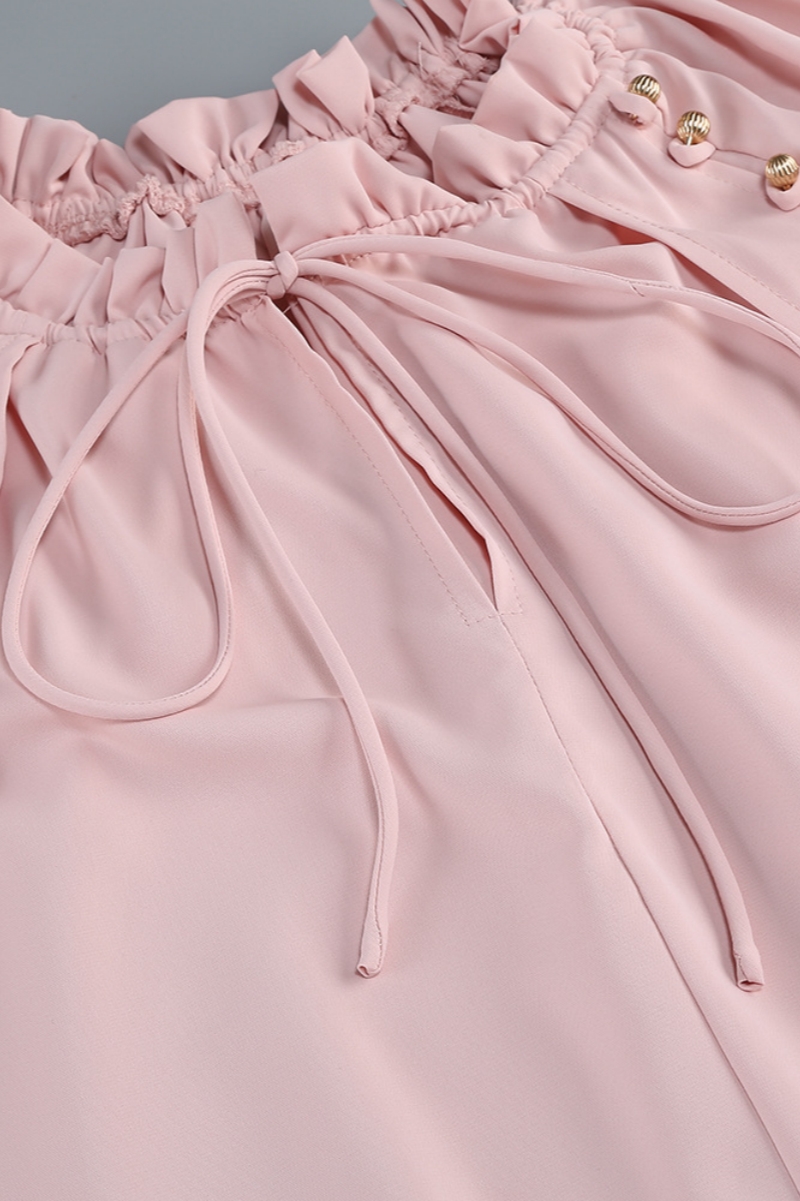 Koydan Pink Long Sleeve Maxi Dress