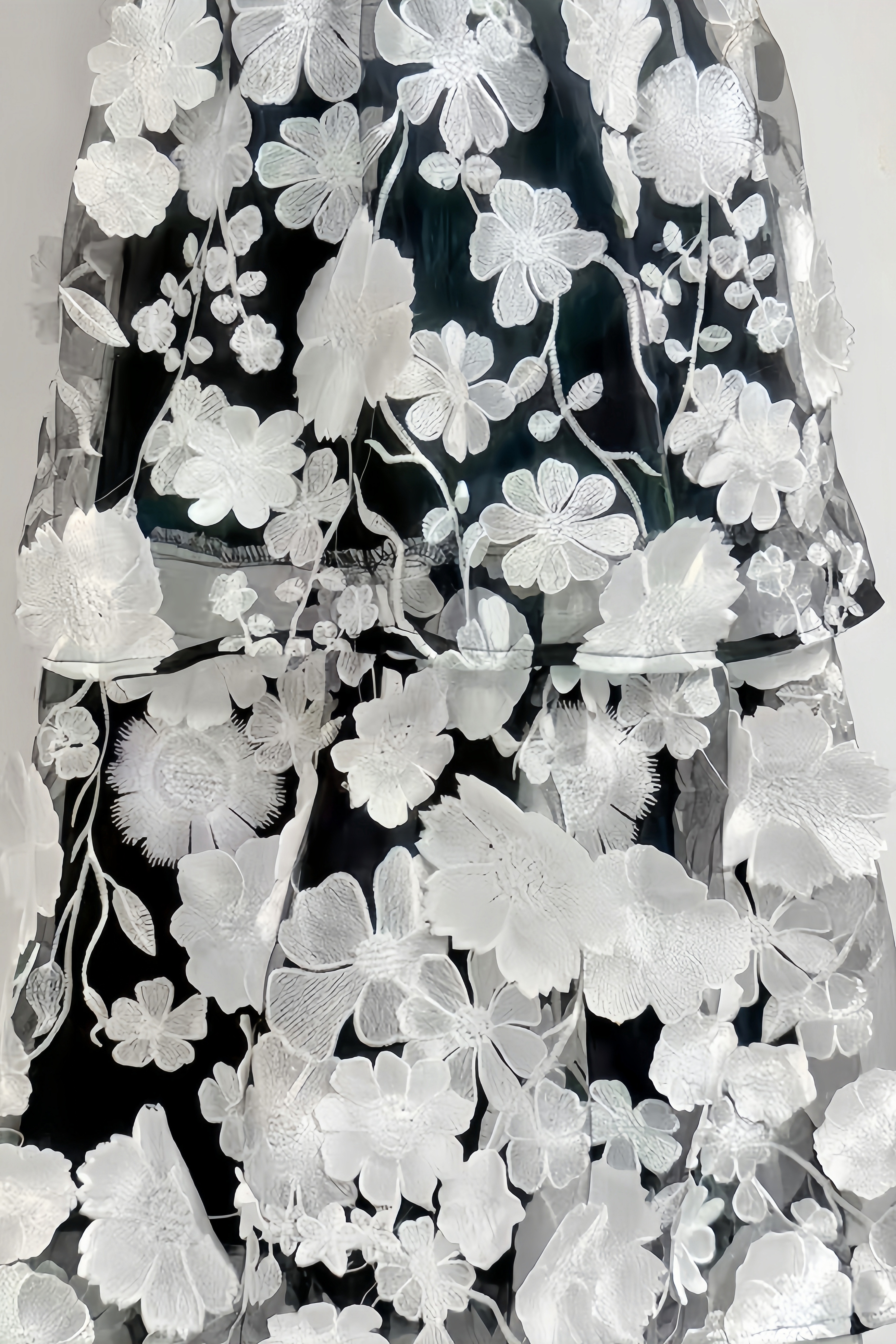 Rena Solid Colour 3D Floral Embellishment Maxi Dress