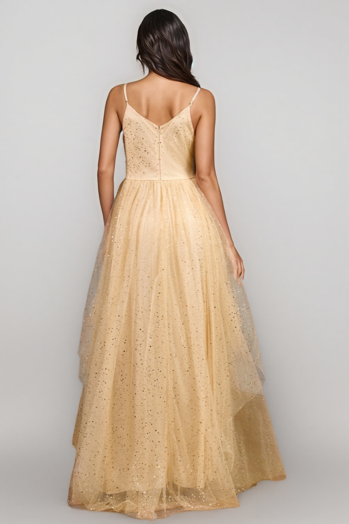 Ilian Halter V-Neck Sequin Maxi Dress