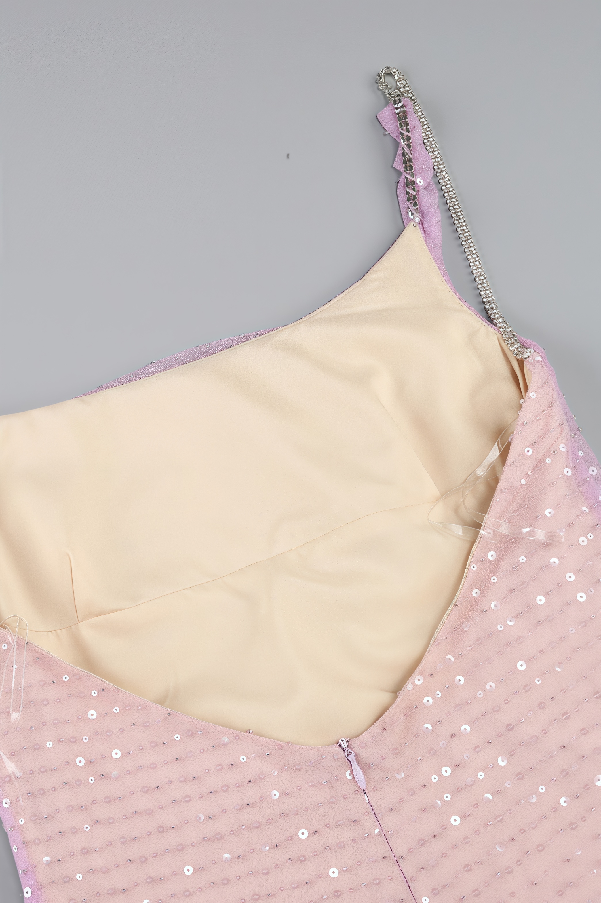 Hespere Halter Sequin Mesh Maxi Dress