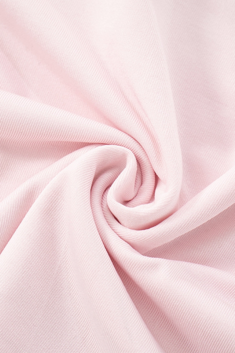 Harley Pink Strapless 3D Floral Slit Maxi Dress