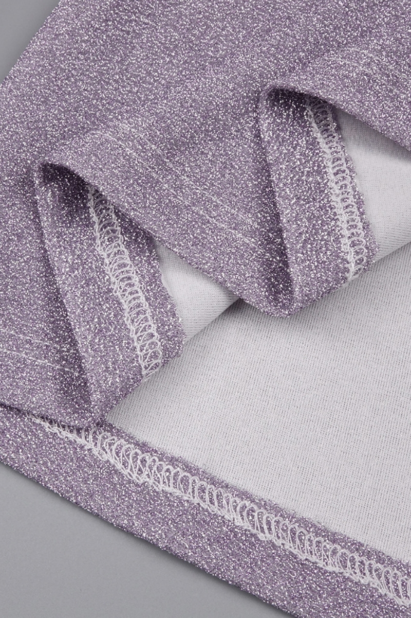 Yrentk Purple 3D Floral Maxi Dress