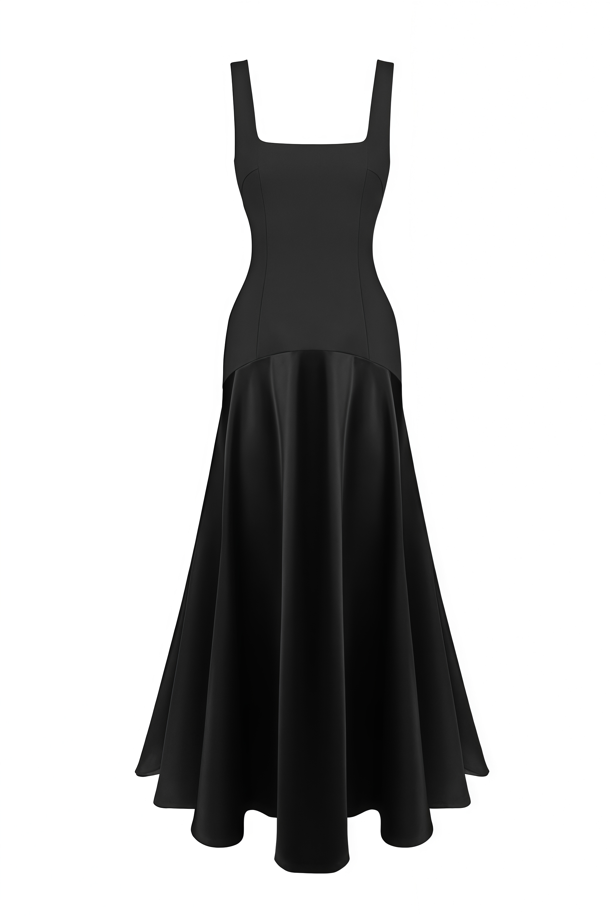 Tasise Black Sleeveless Maxi Dress