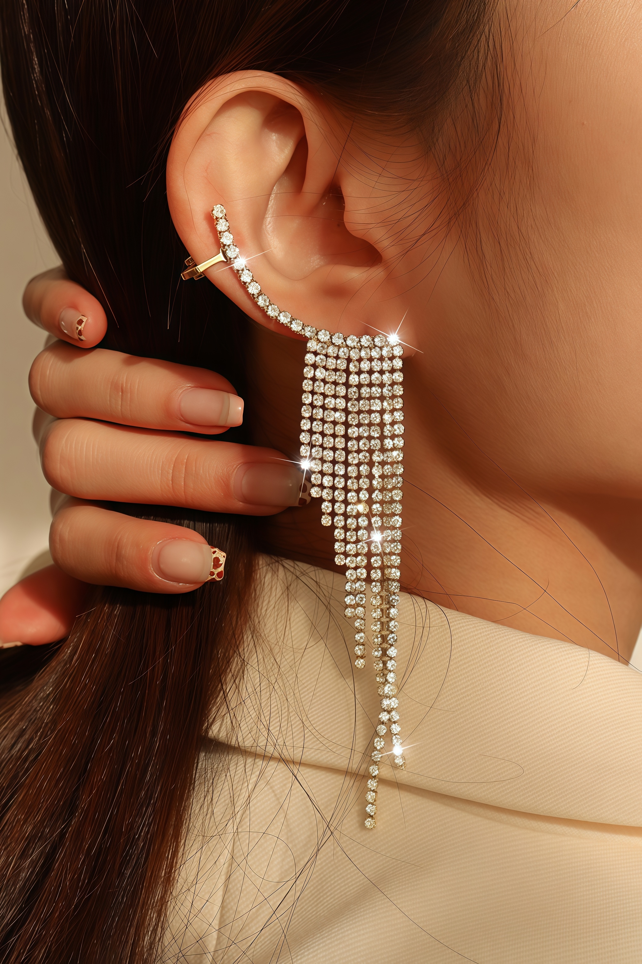 Wilder Tassel Rhinestone Earrings