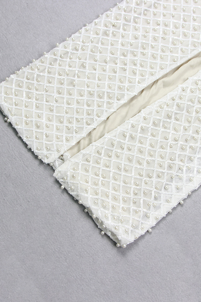 Lyra Pearl Embellished Off-shoulder Maxi Dress