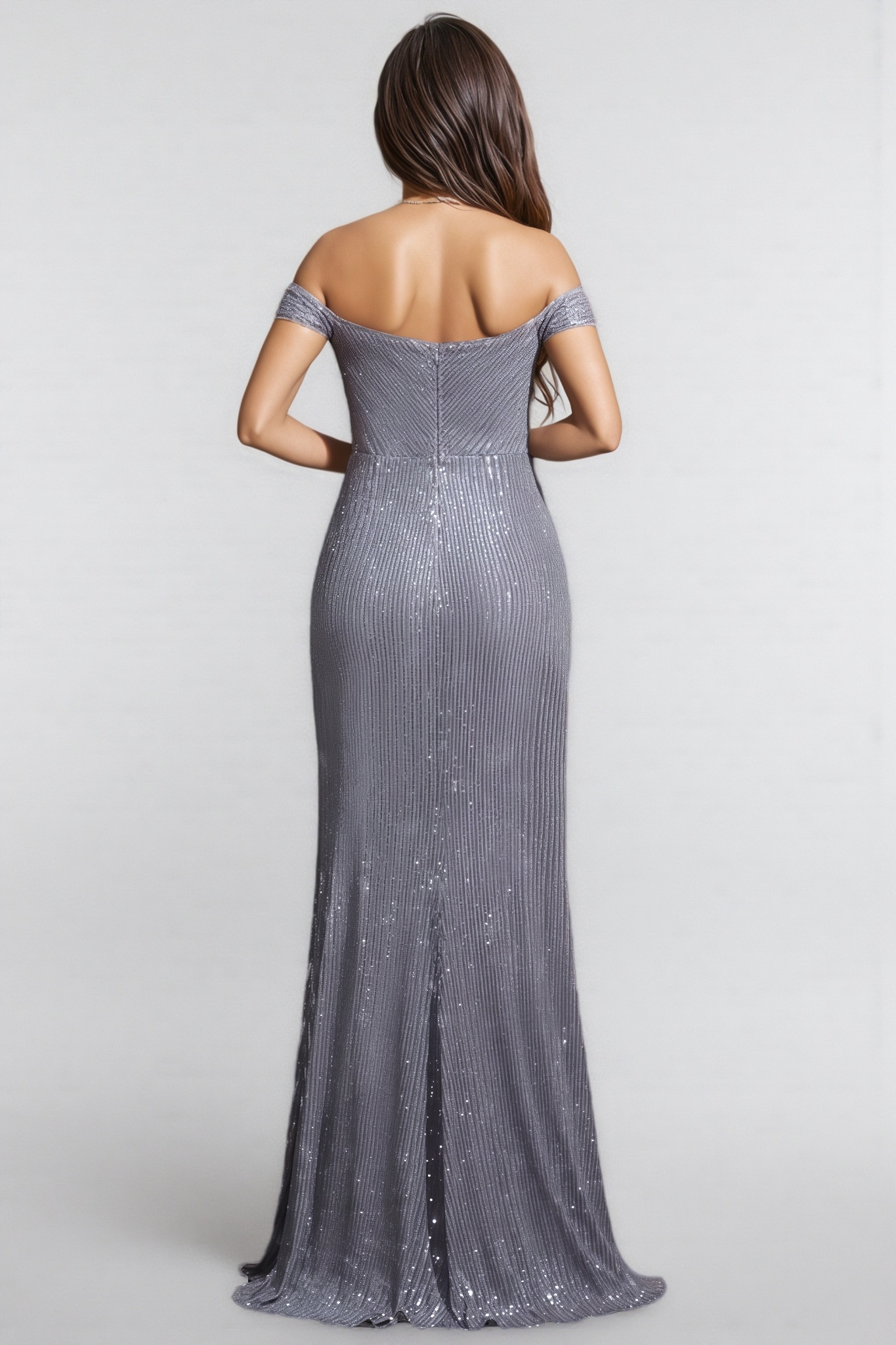 Rielld Sequined Split Fishtail Maxi Dress