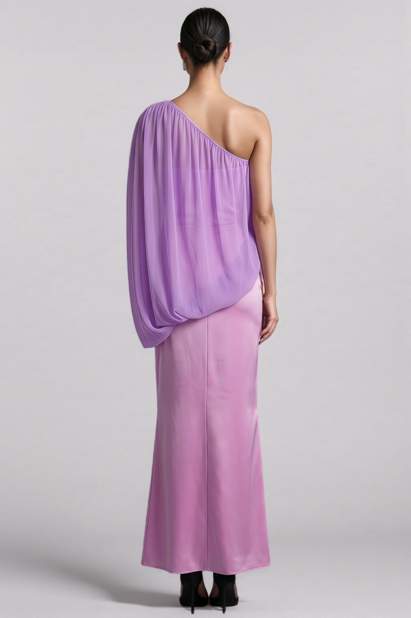 Kiars Purple One Shoulder Maxi Dress
