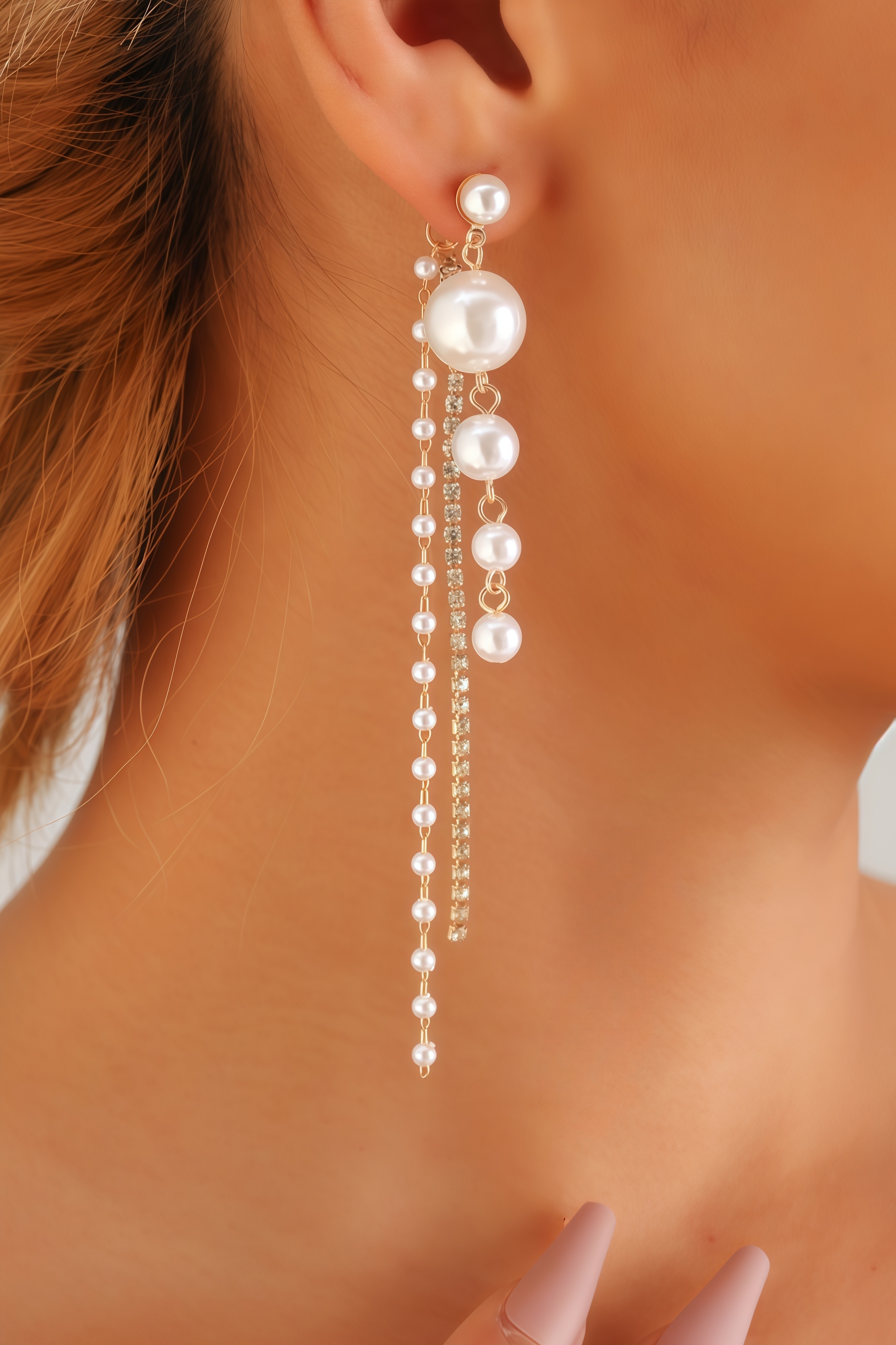 Soren Tassel Pearl Earrings