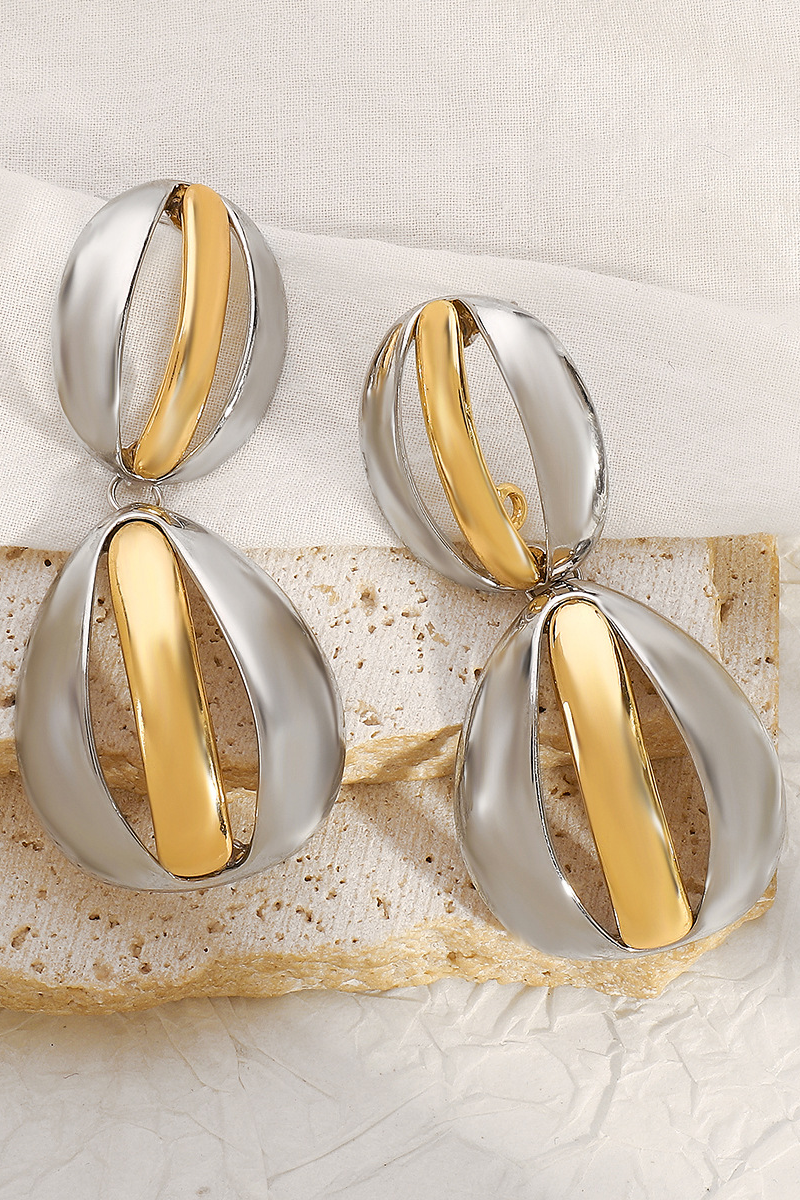 Rana Colorblocked Geometric Earrings 