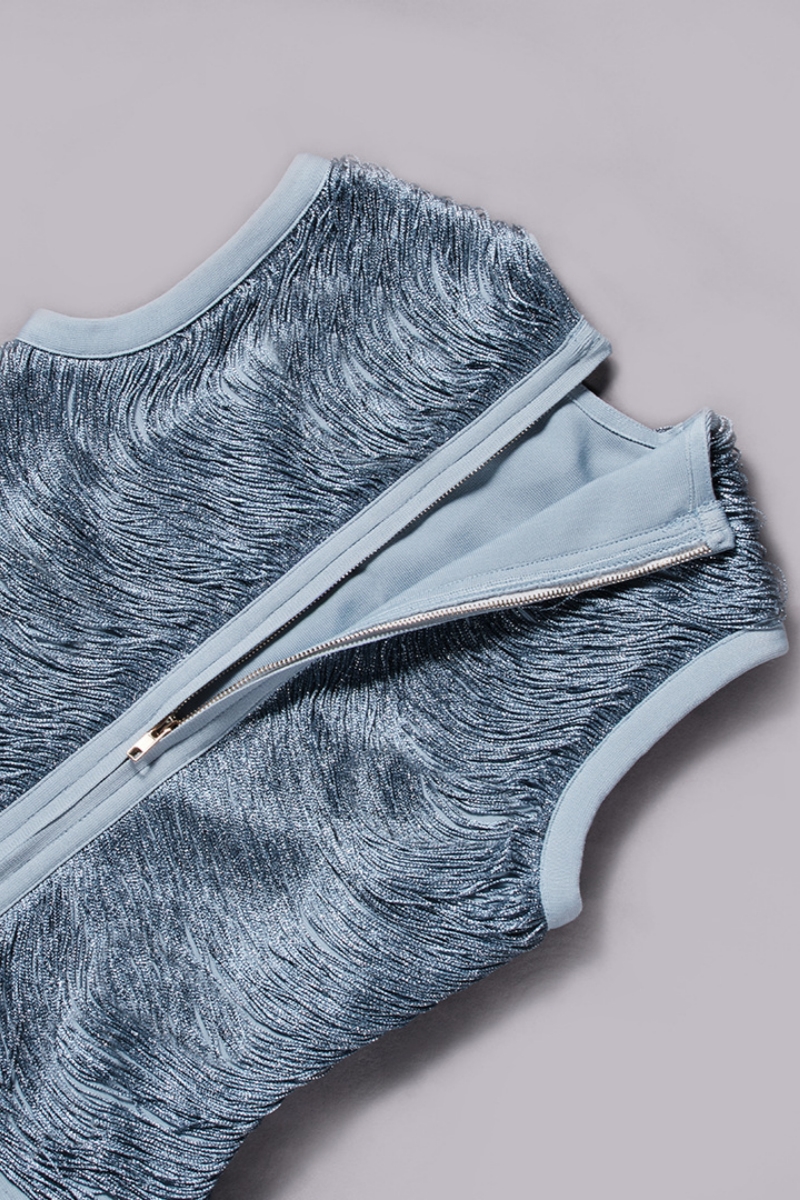 Bricety Green Sleeveless Fringe Maxi Dress Set