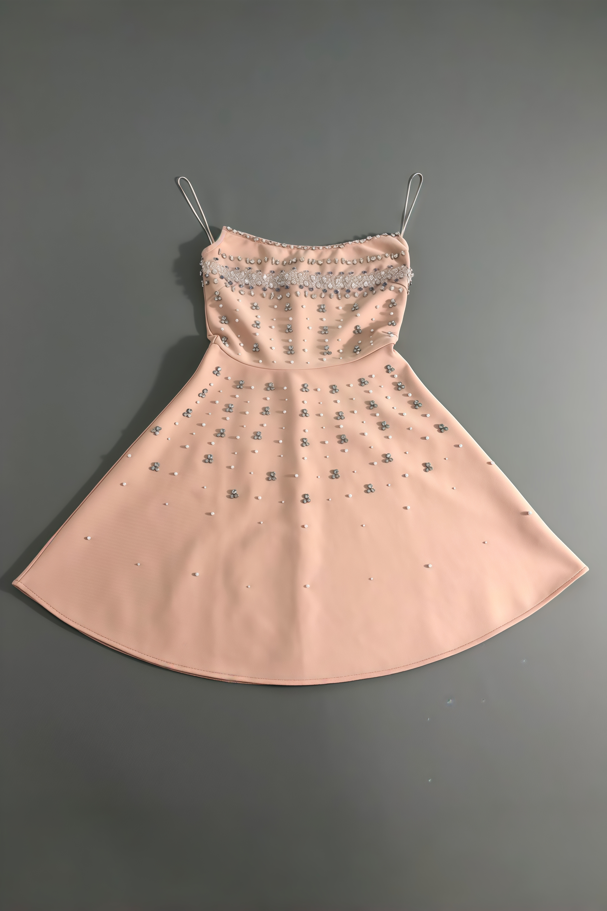 Zarot Strapless Rhinestone Embellished Bandage Mini Dress