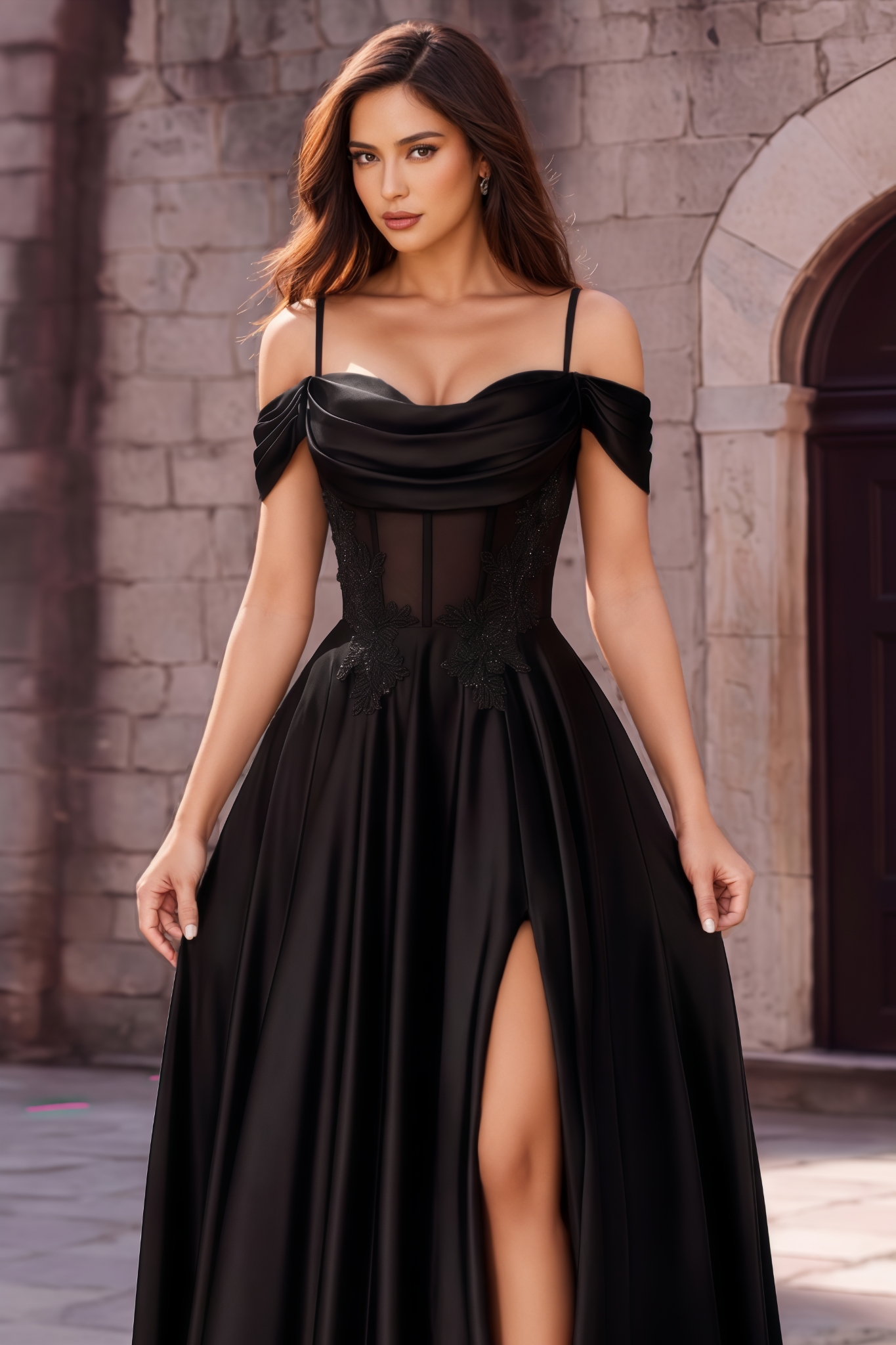 Gdolyn Black Halter Backless Maxi Dress