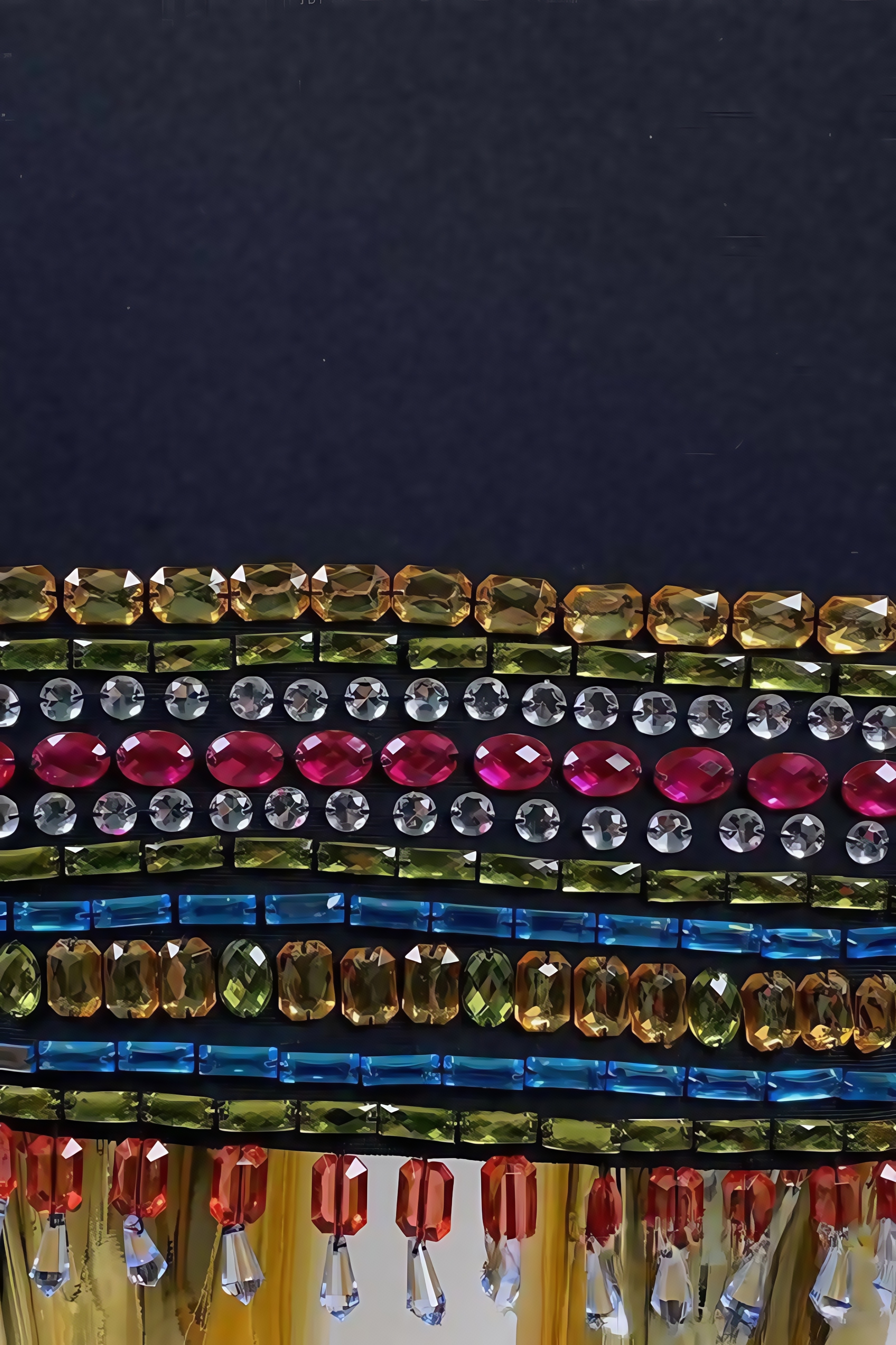 Kirand Colourful Diamonds Halter Mini Dress