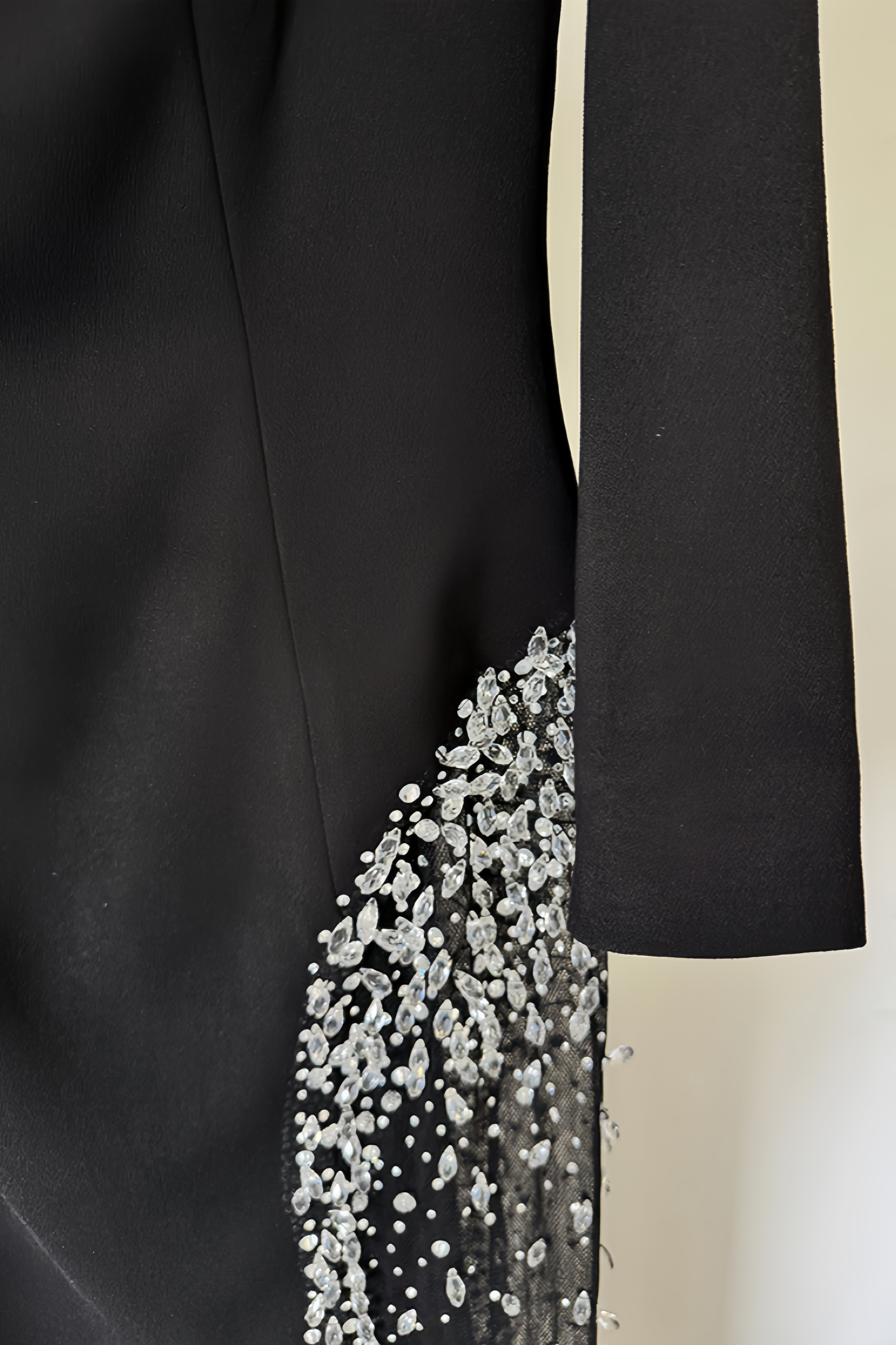 Tris Black Diamond Studded Mash Maxi Dress