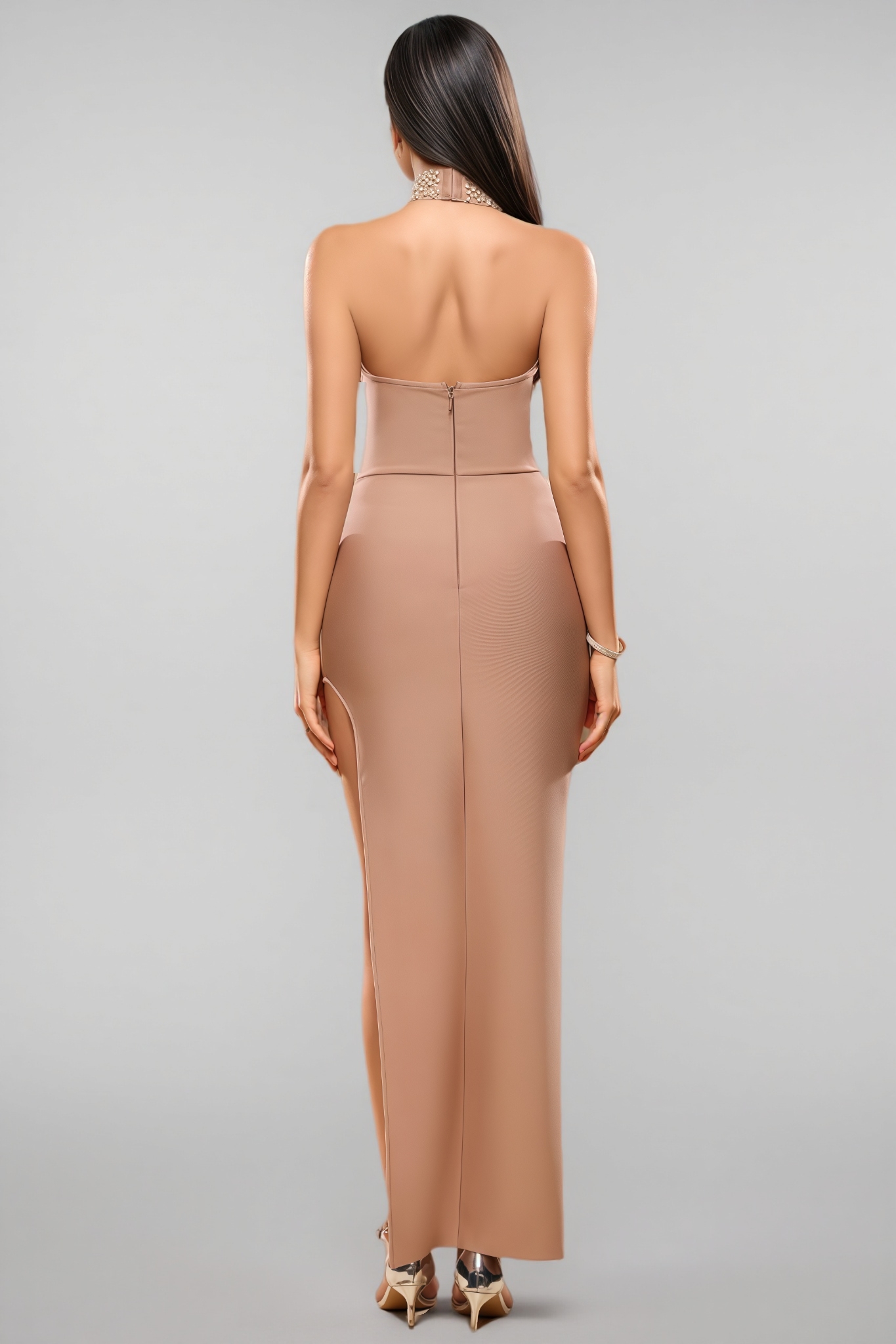Niaca Pearl Bandage Maxi Dress