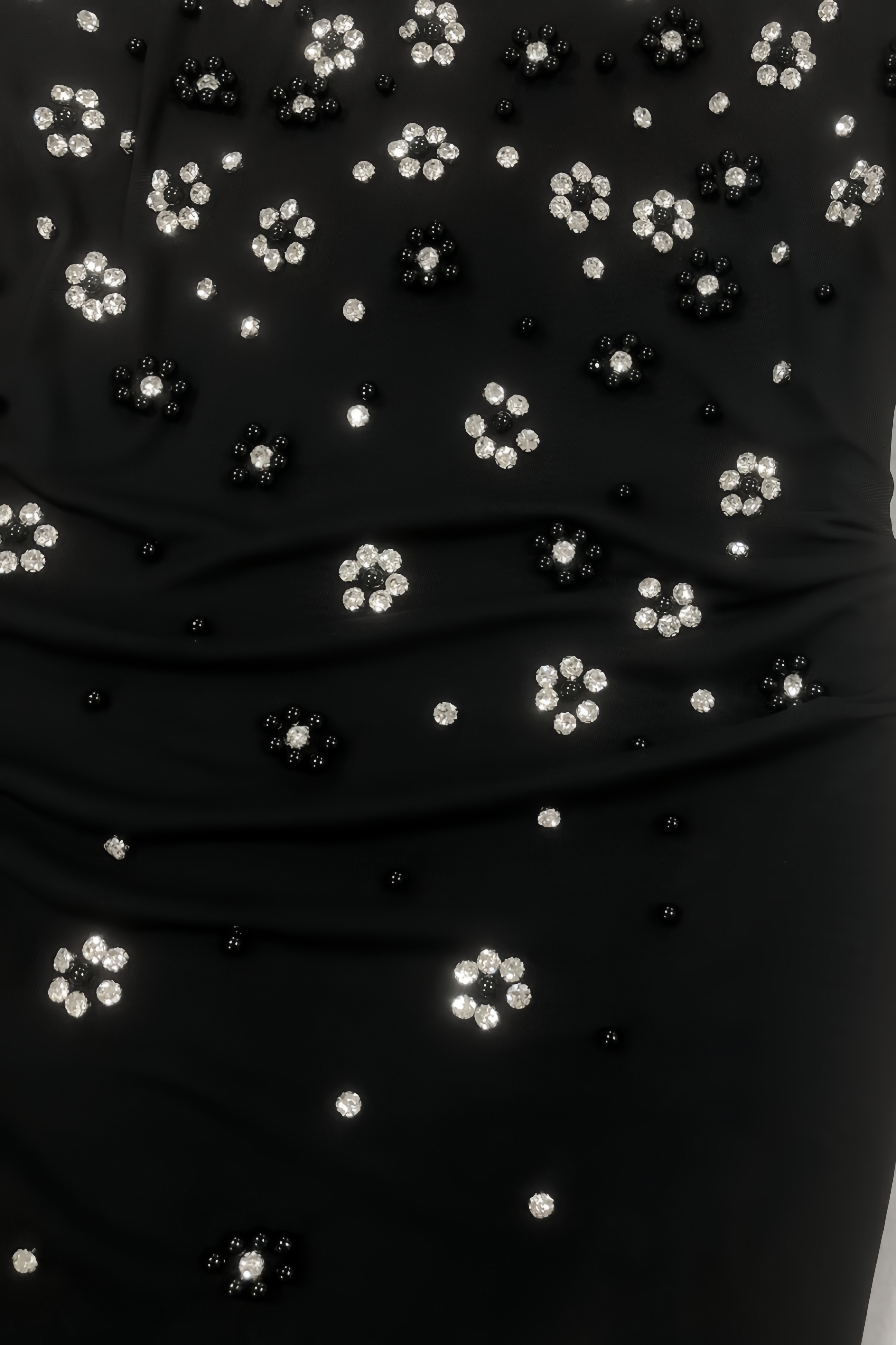 Ashlynn Floral Embellished Black Maxi Dress