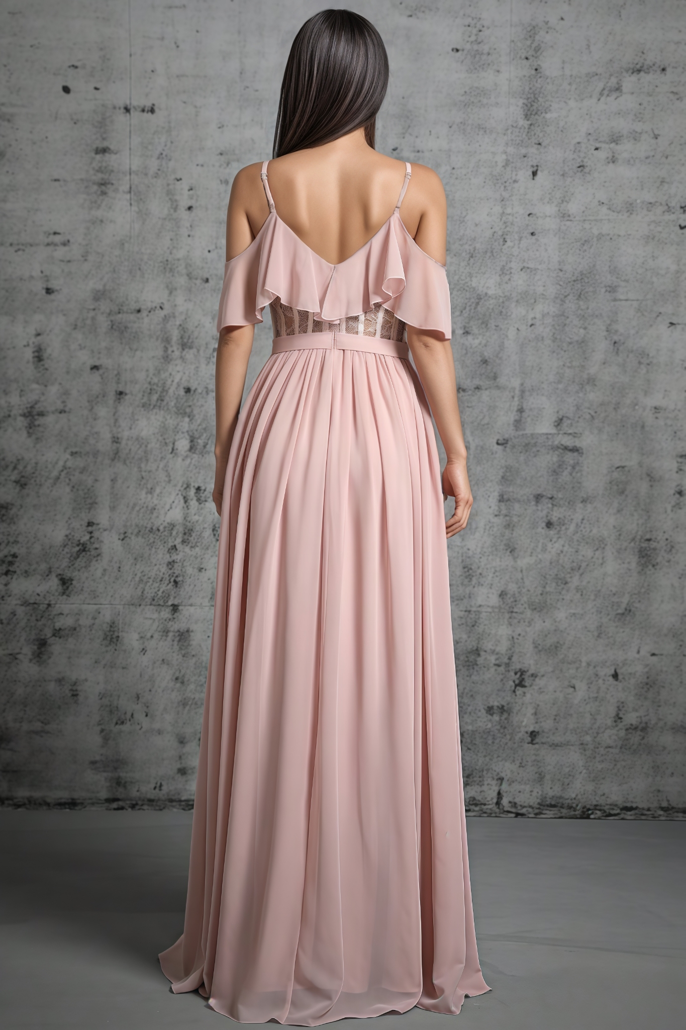 Kendra Lace Strapless Backless Maxi Dress