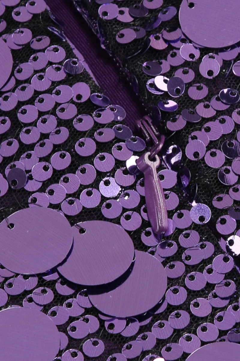 Suri Purple Lustrous Sequin Mini Dress