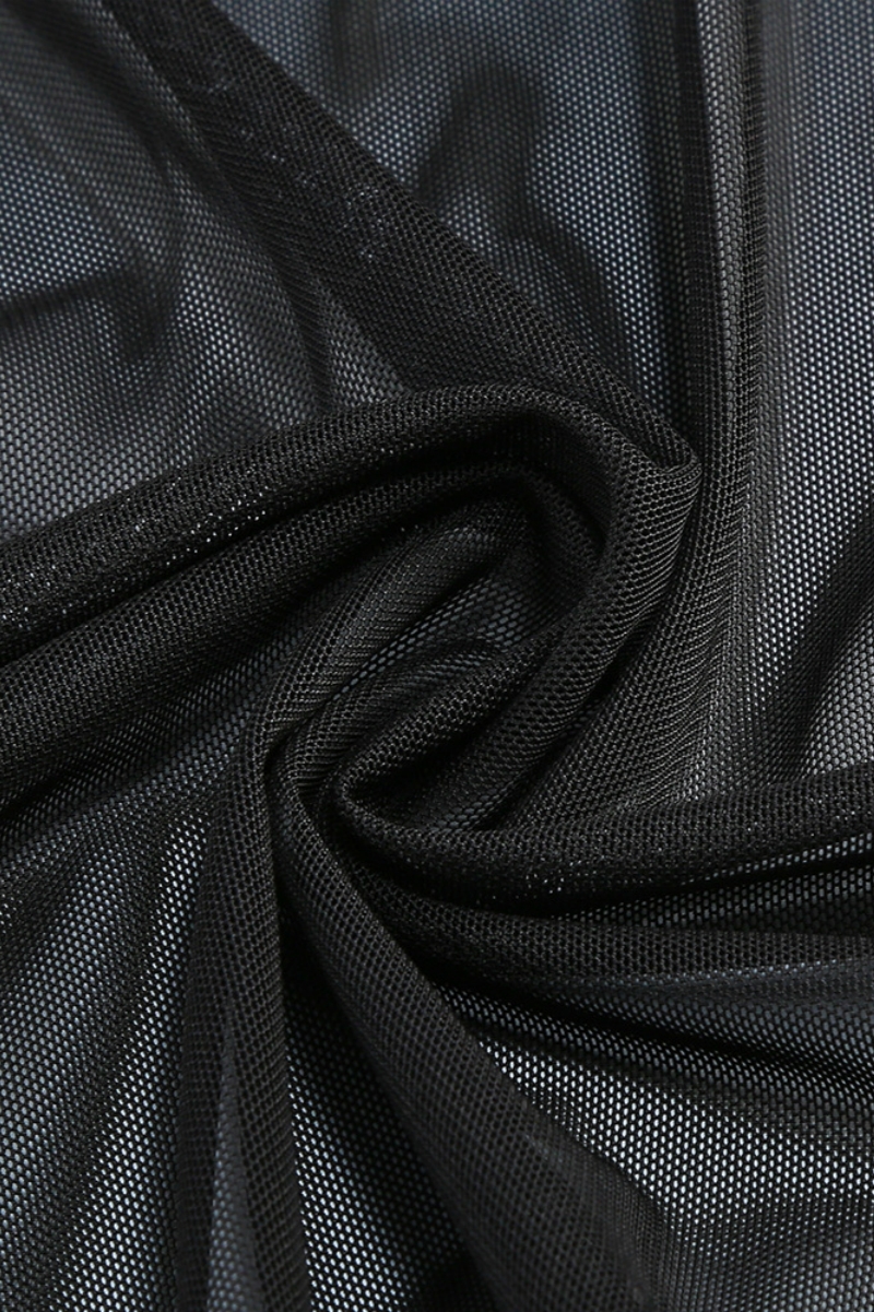 Mayads High Neck Sequin Mesh Maxi Dress