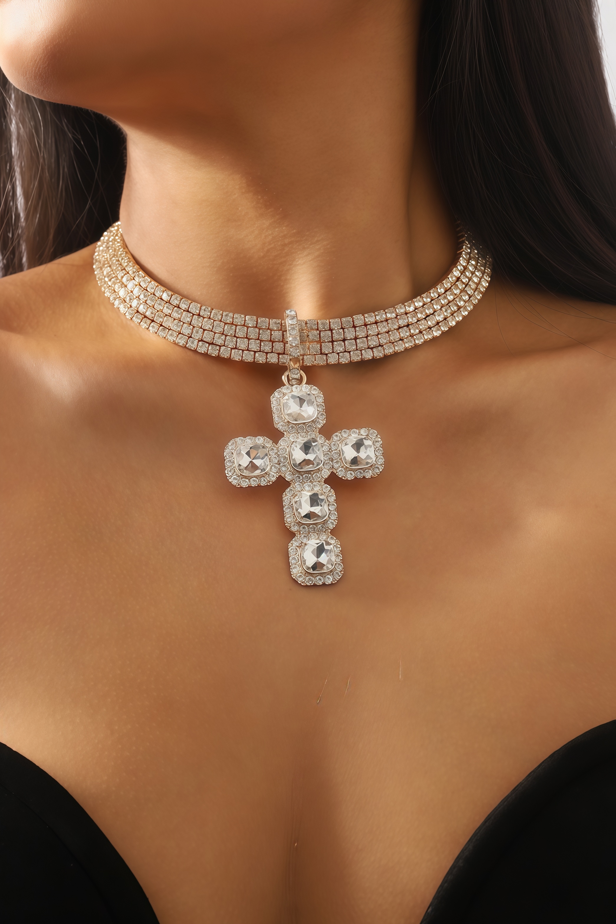 Kalista Diamond Cross Necklace