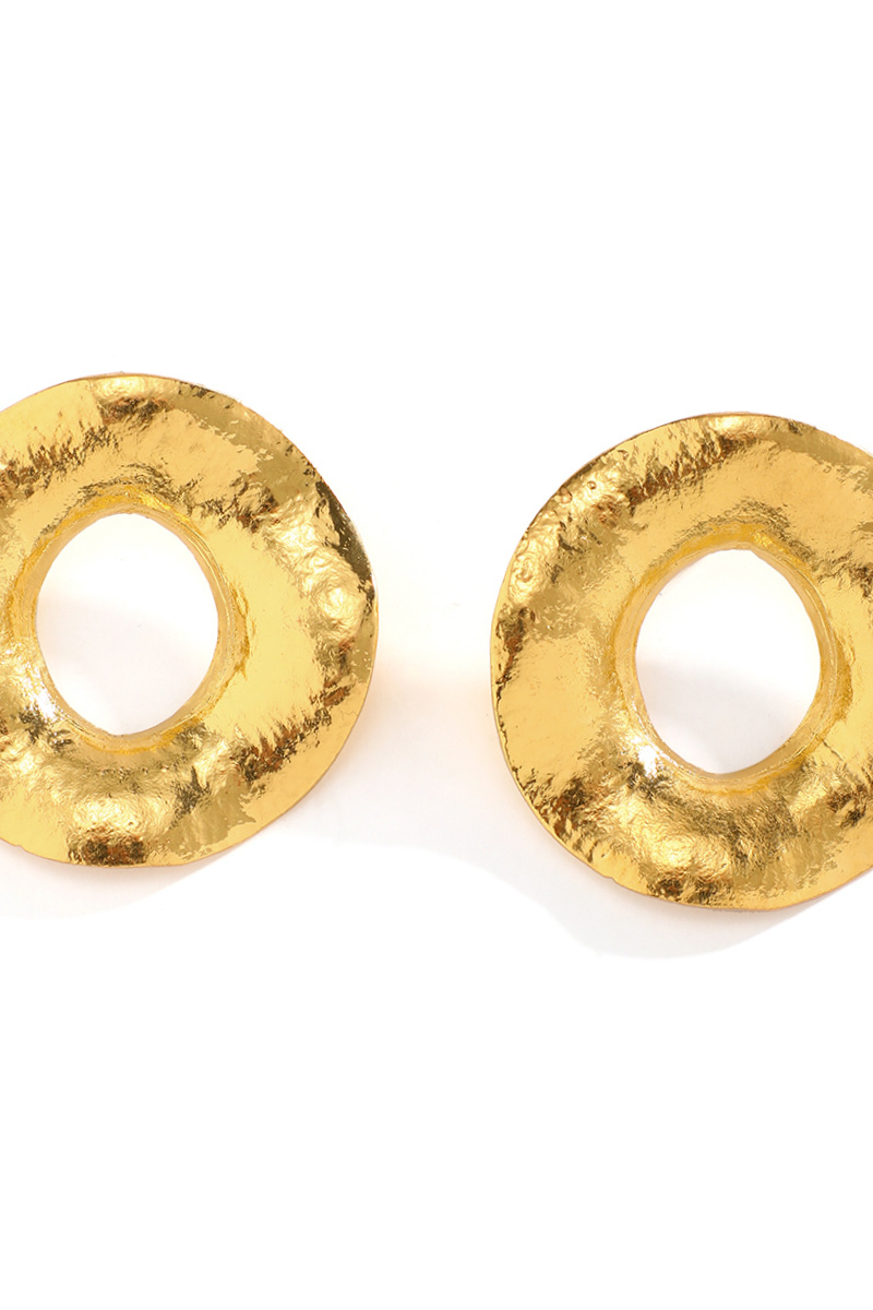 Marnie Round Metal Earrings